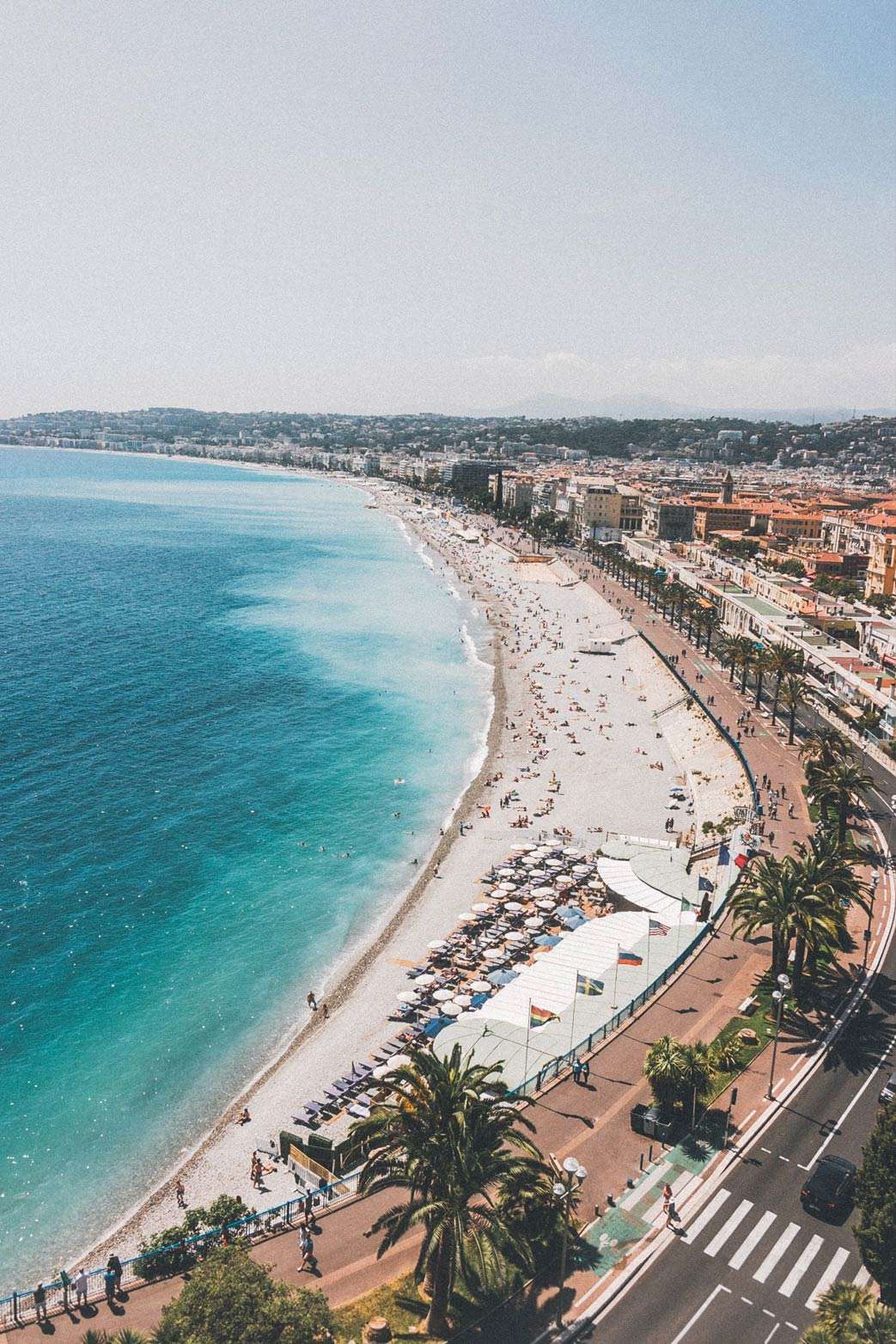 Beach view of Nice France