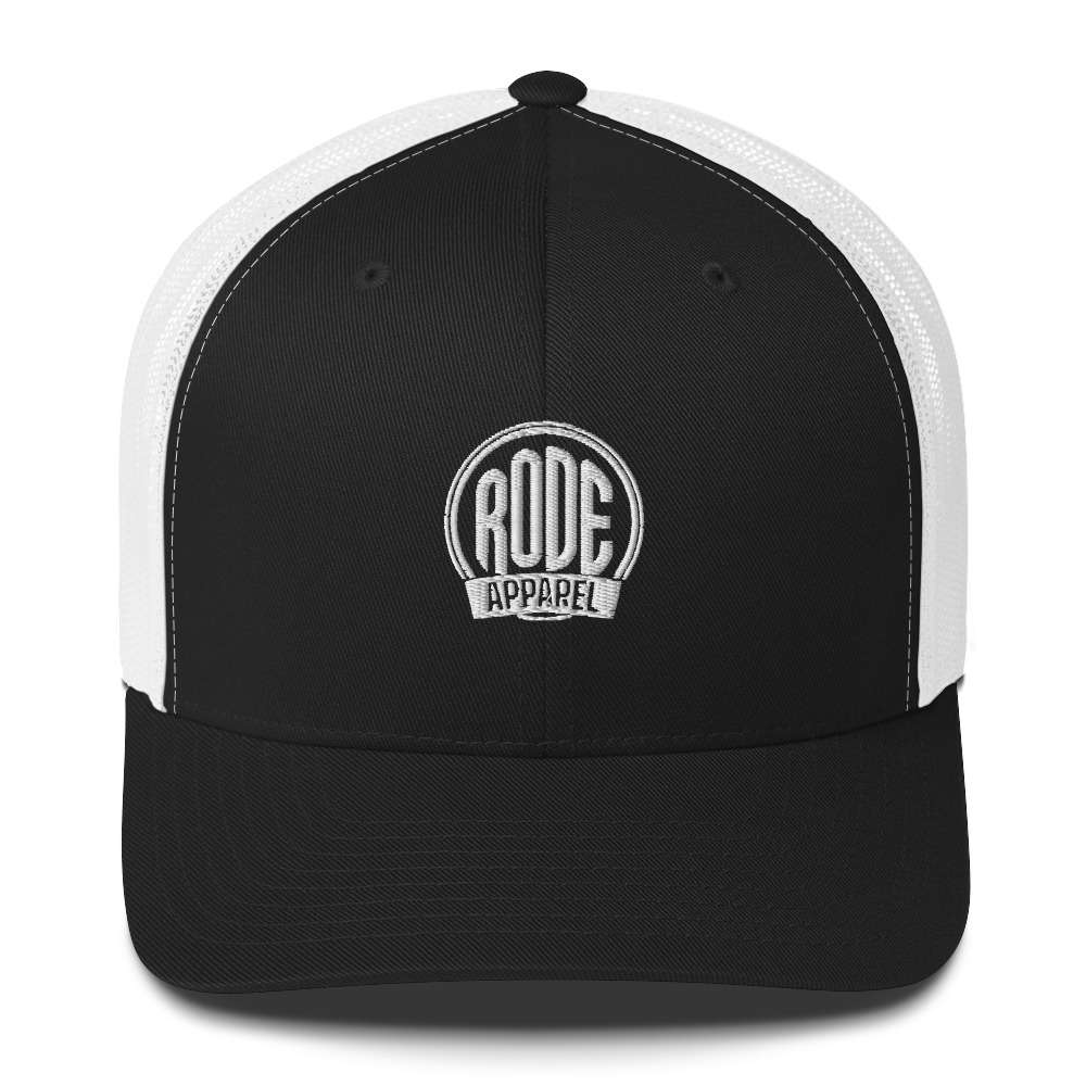 Retro Trucker Cap Black White