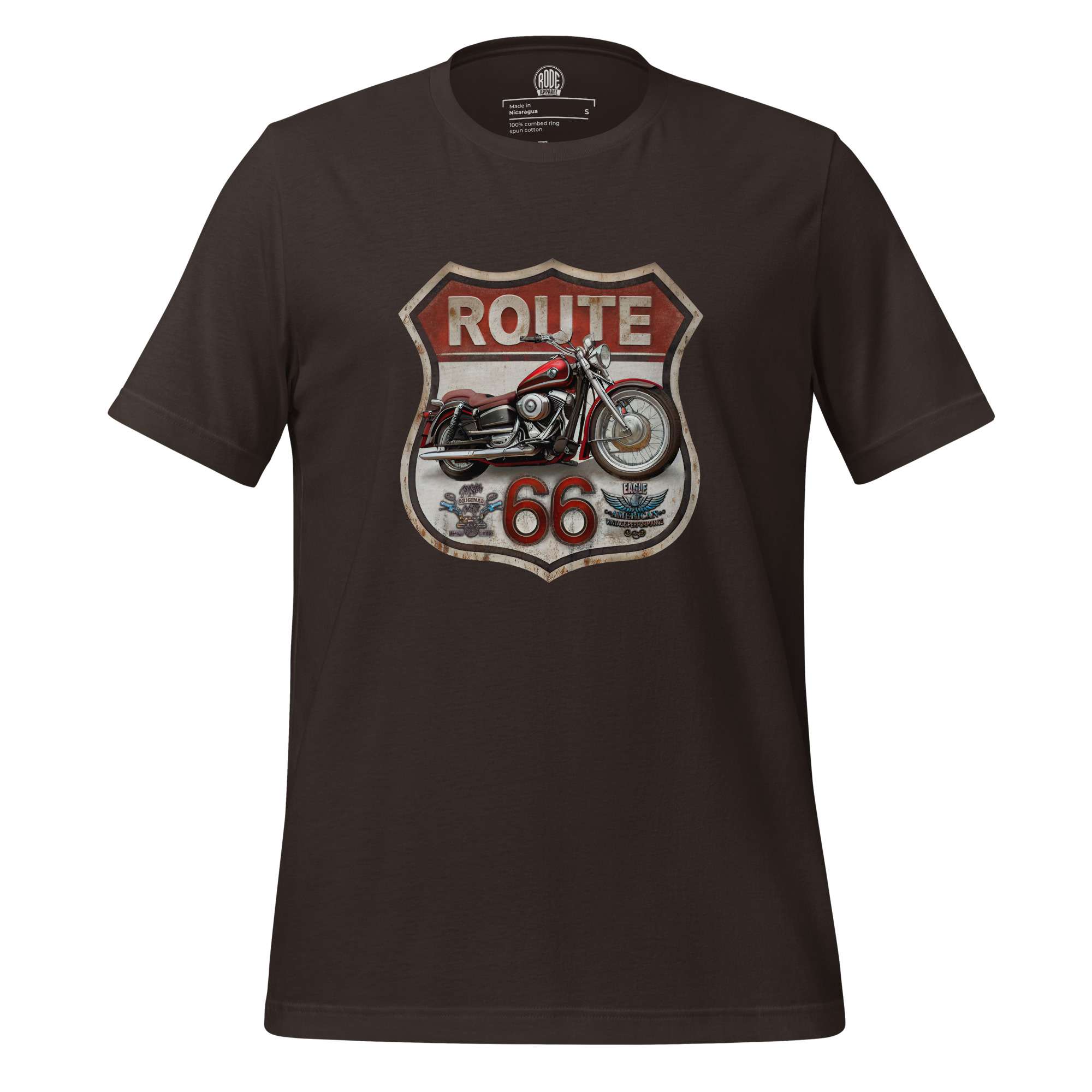 Route 66 T-shirt Brown