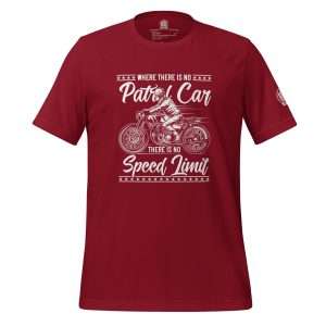 Unisex Patrol car T shirt Cardinal front