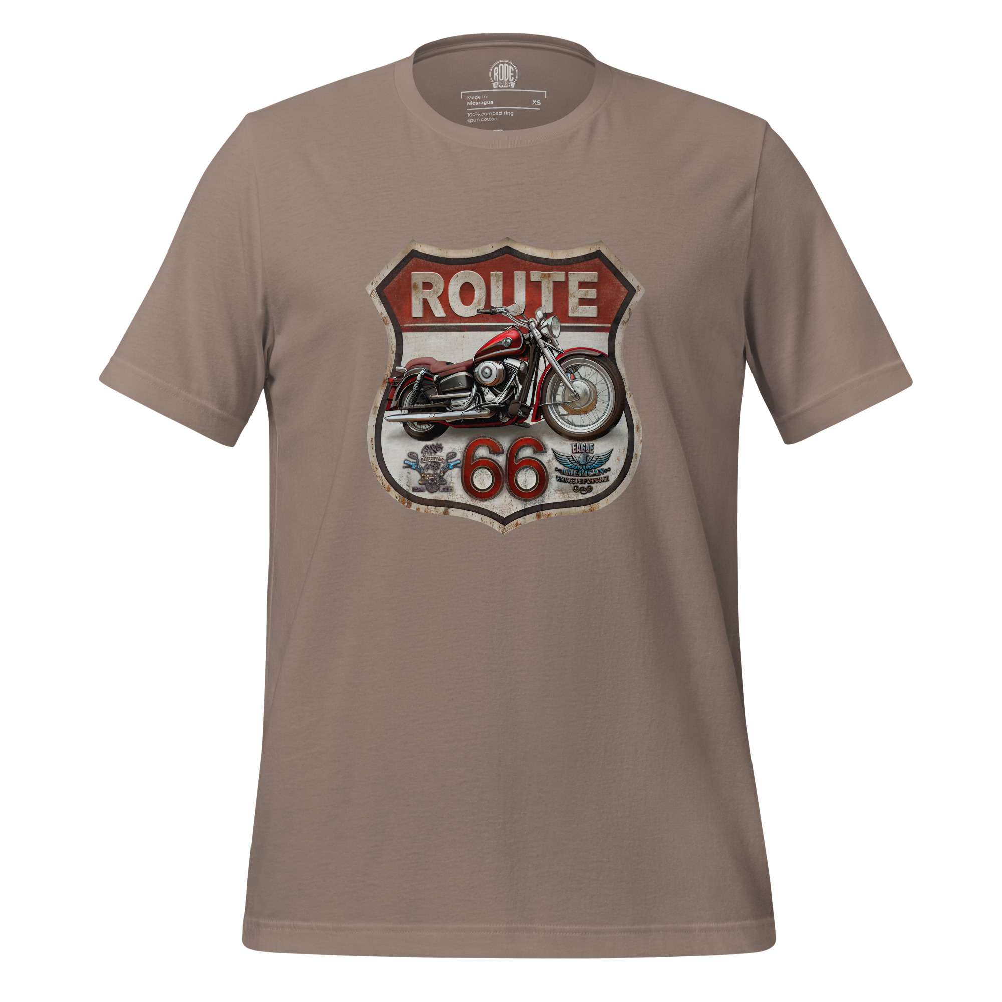 Route 66 T-shirt Pebble