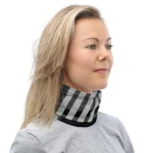 Neck Gaiter Black and White