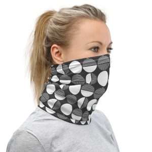 Neck Gaiter Black and White