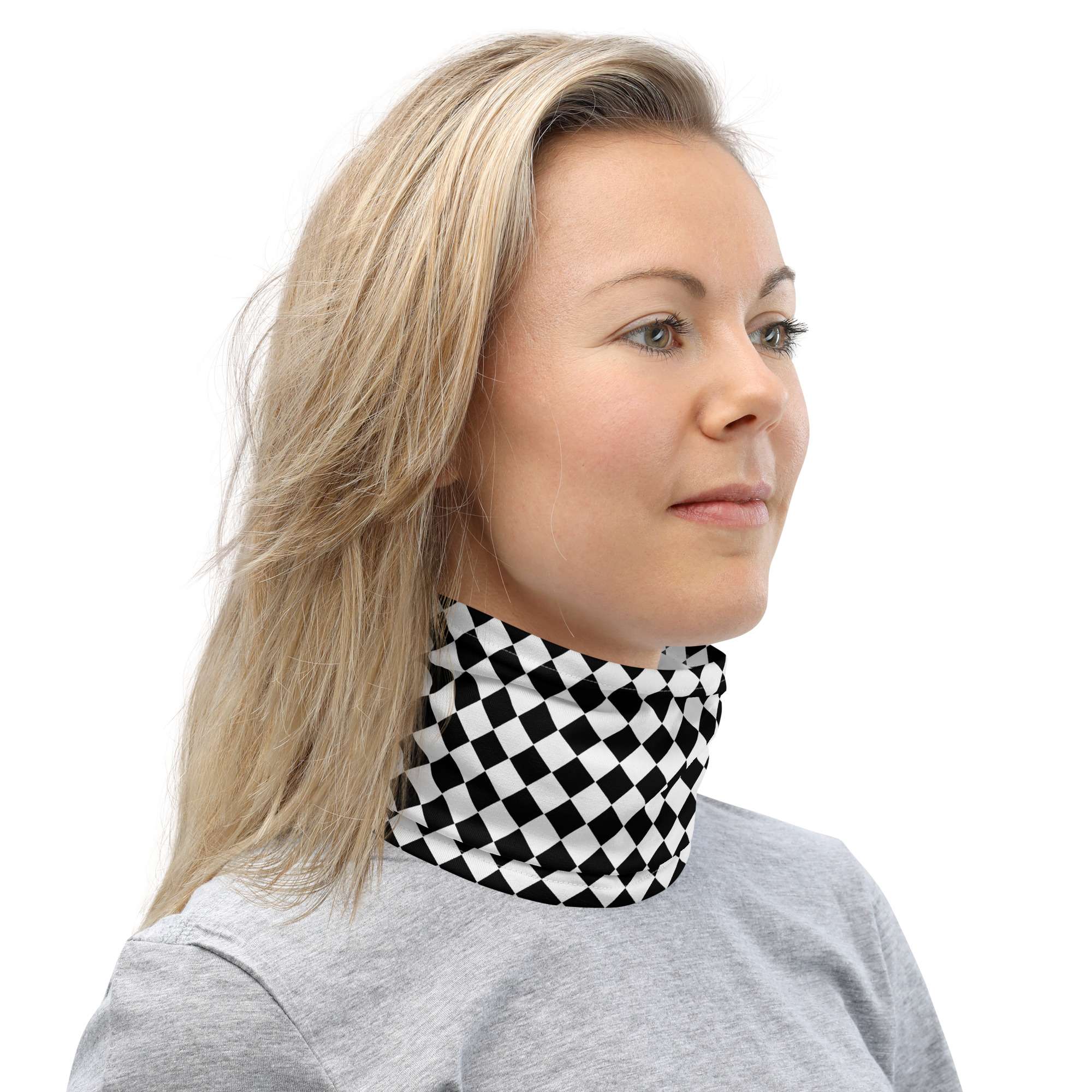 Black and White Neck Gaiter