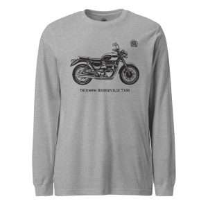 Triumph Bonneville T100 Long sleeve T shirt Atlantic