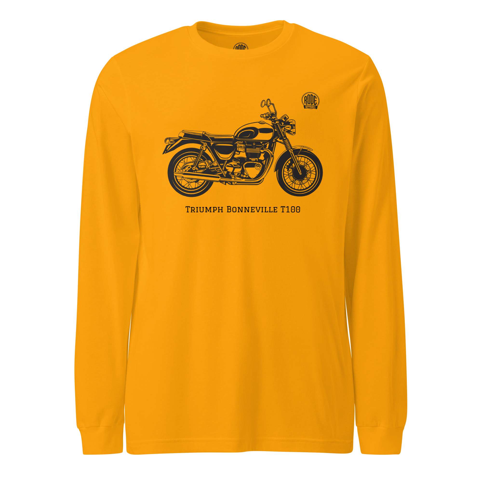 Triumph Bonneville T100 Long sleeve T shirt Gold