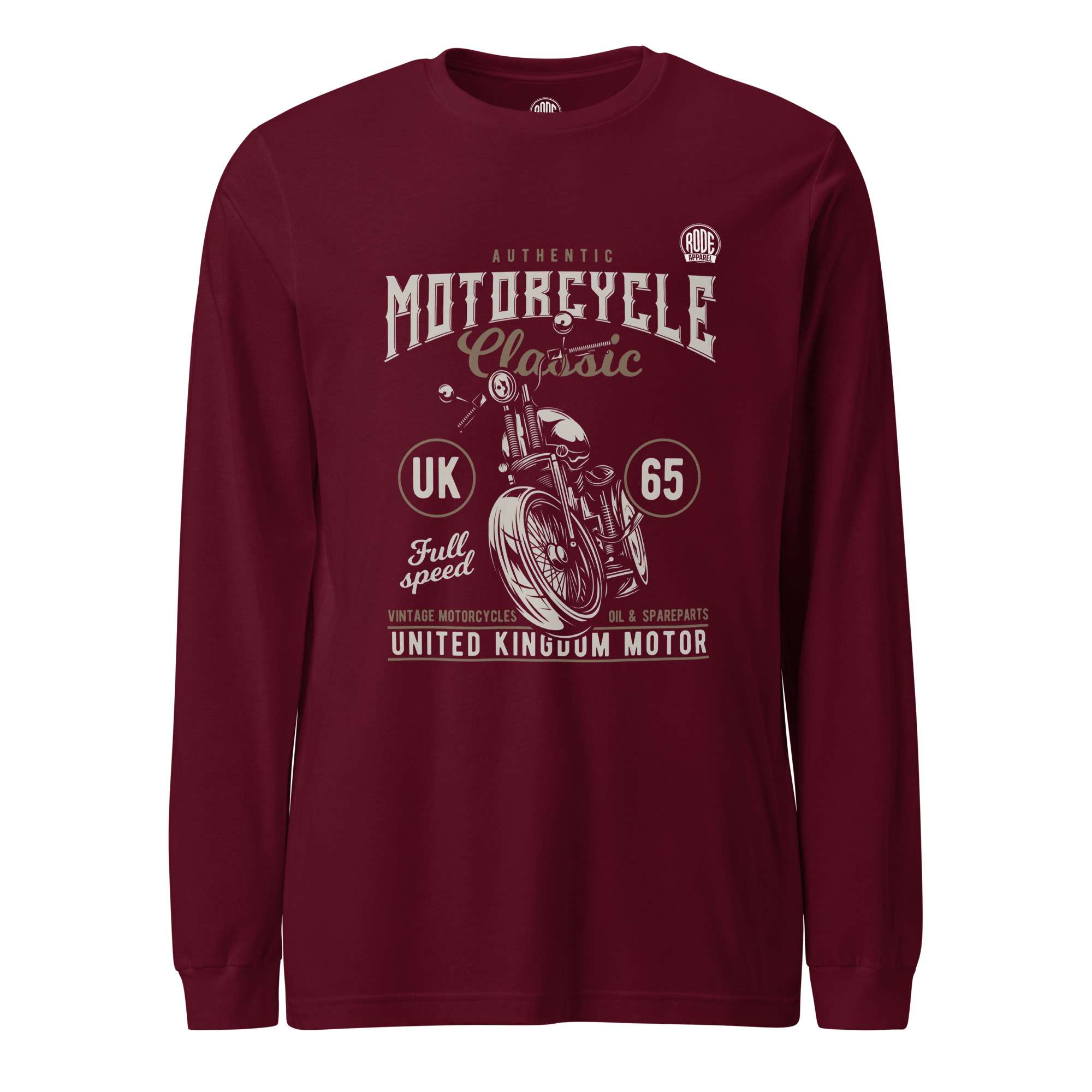 UK 65 Long sleeve T-shirt Maroon