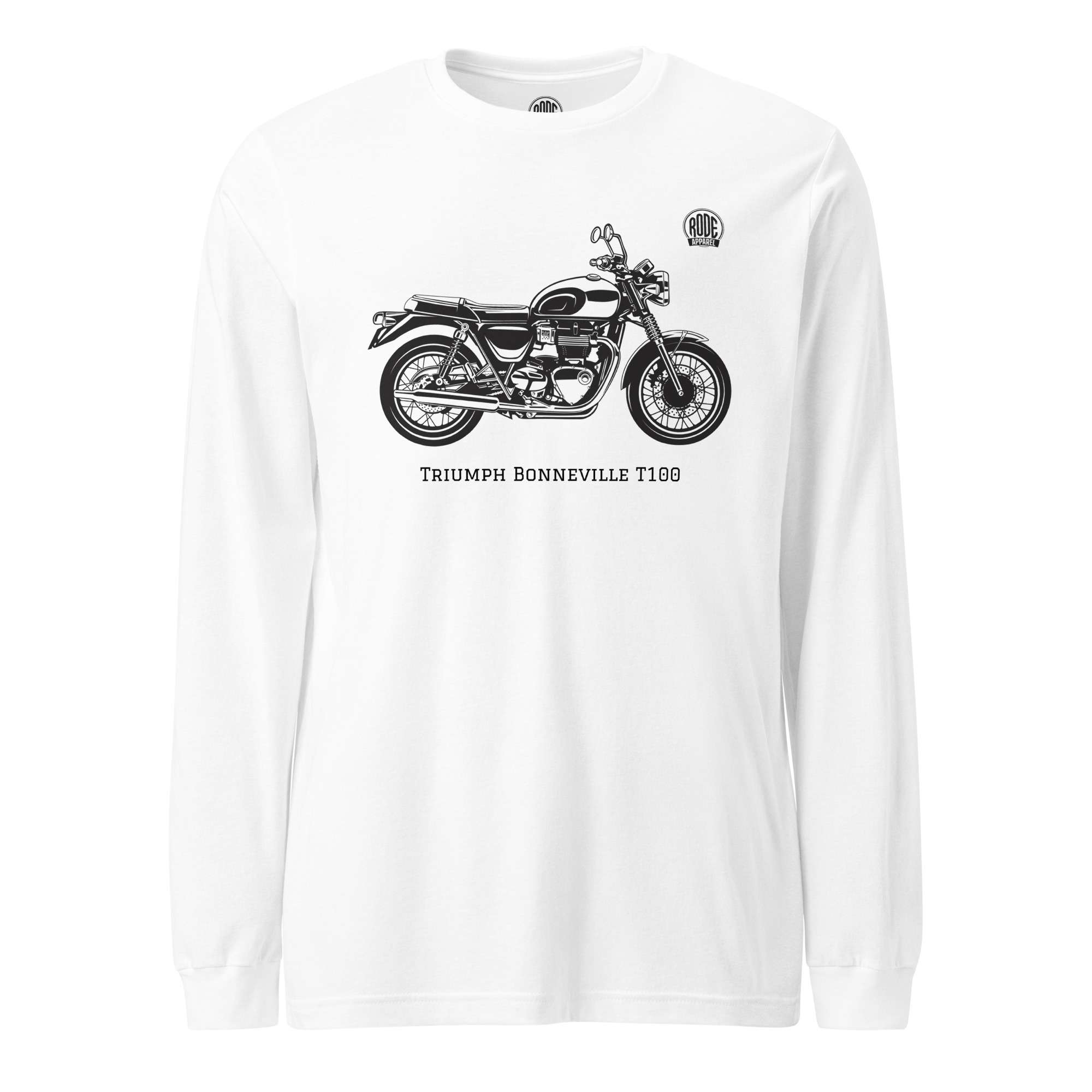 Triumph Bonneville T100 Long sleeve T shirt White