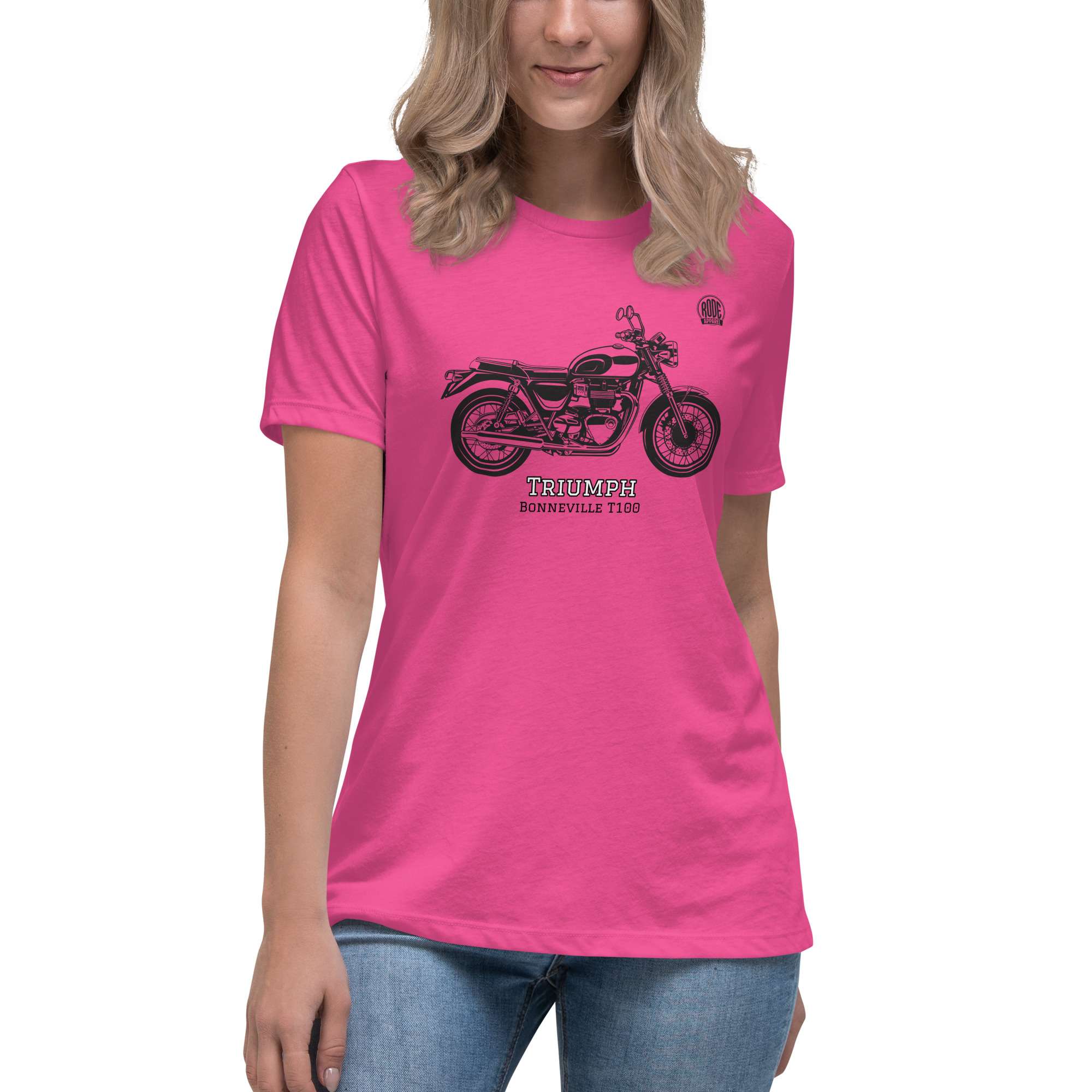 Triumph T100 womens T-Shirt Berry