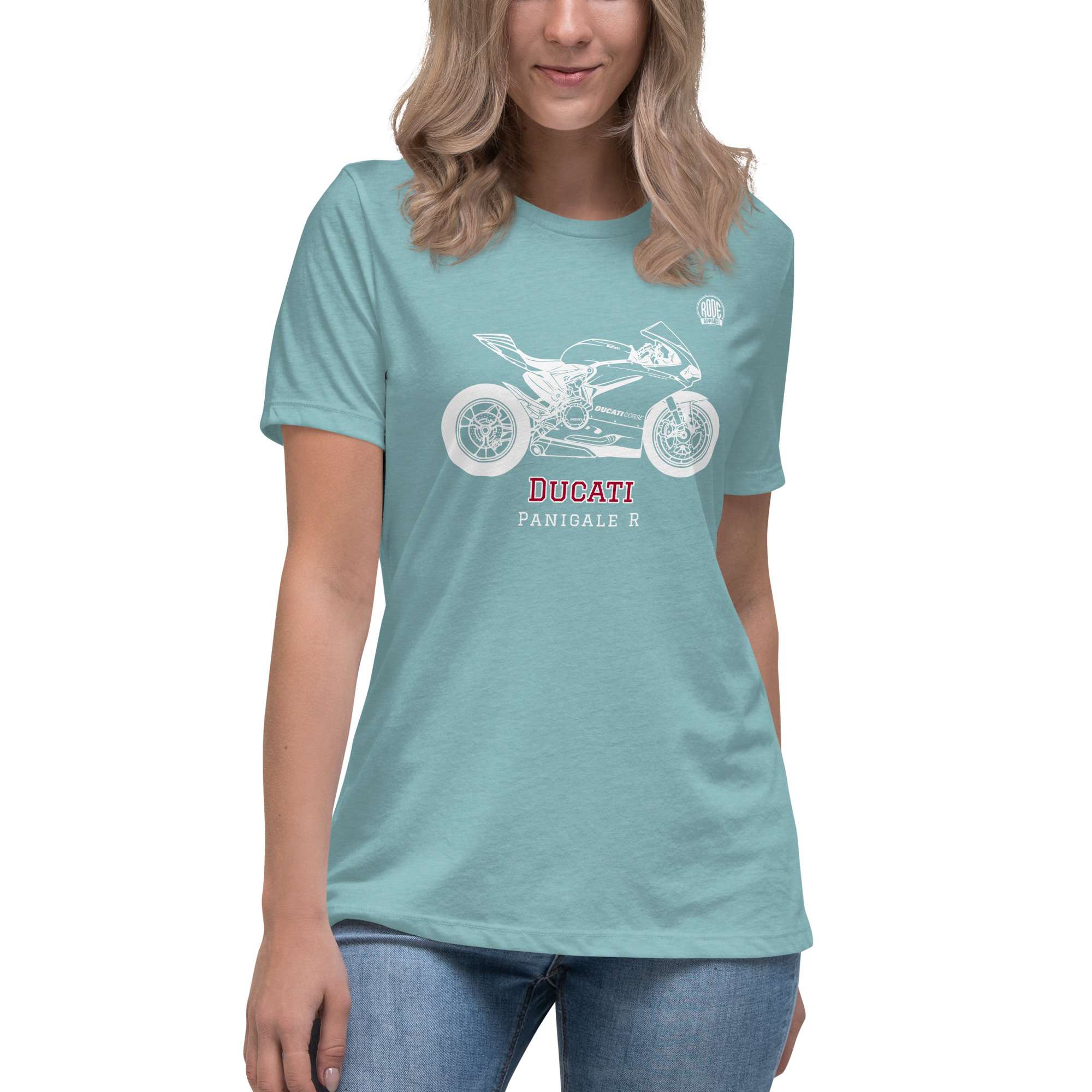 Ducati Panigale womens T-Shirt Blue Lagoon