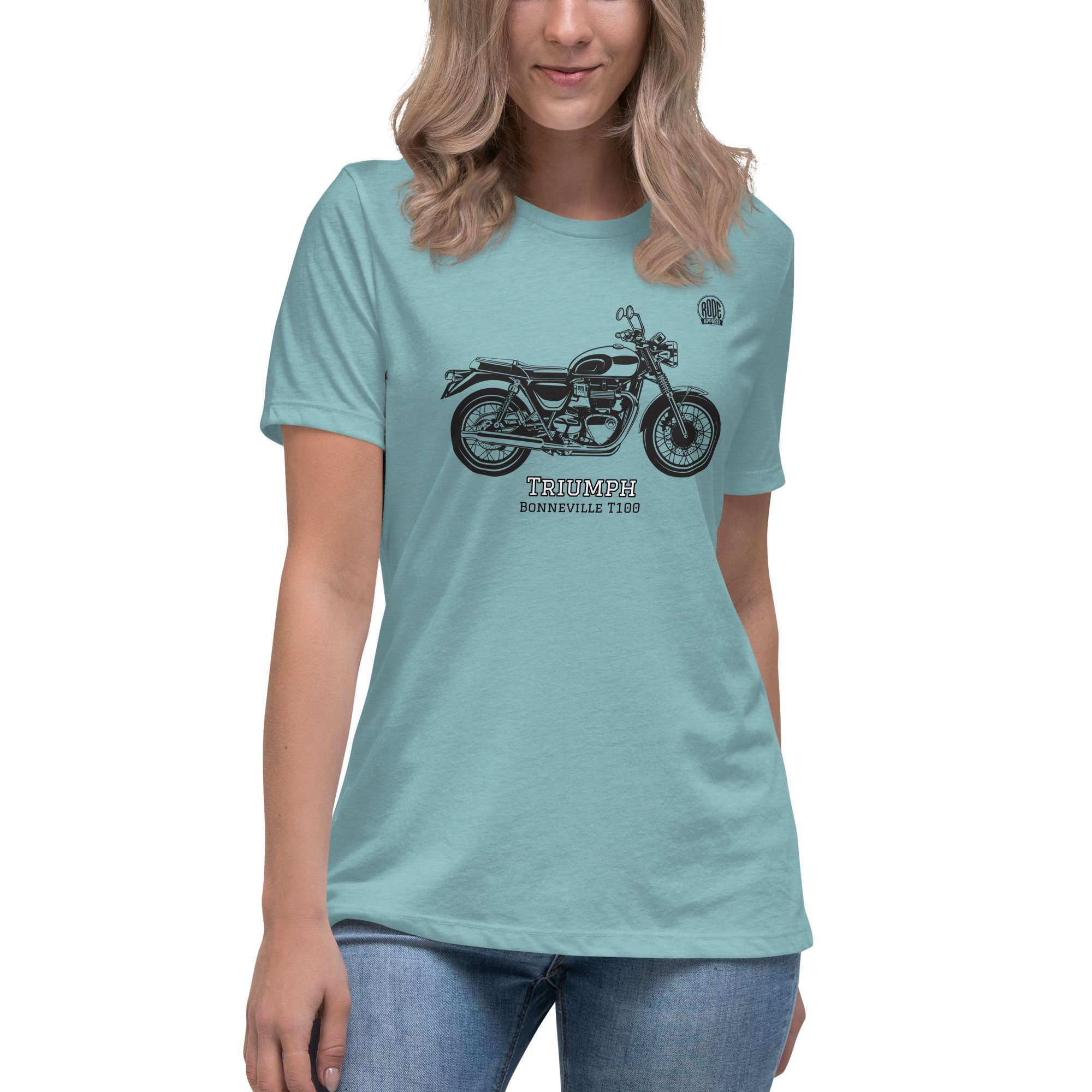 Triumph T100 womens T-Shirt Heather Blue