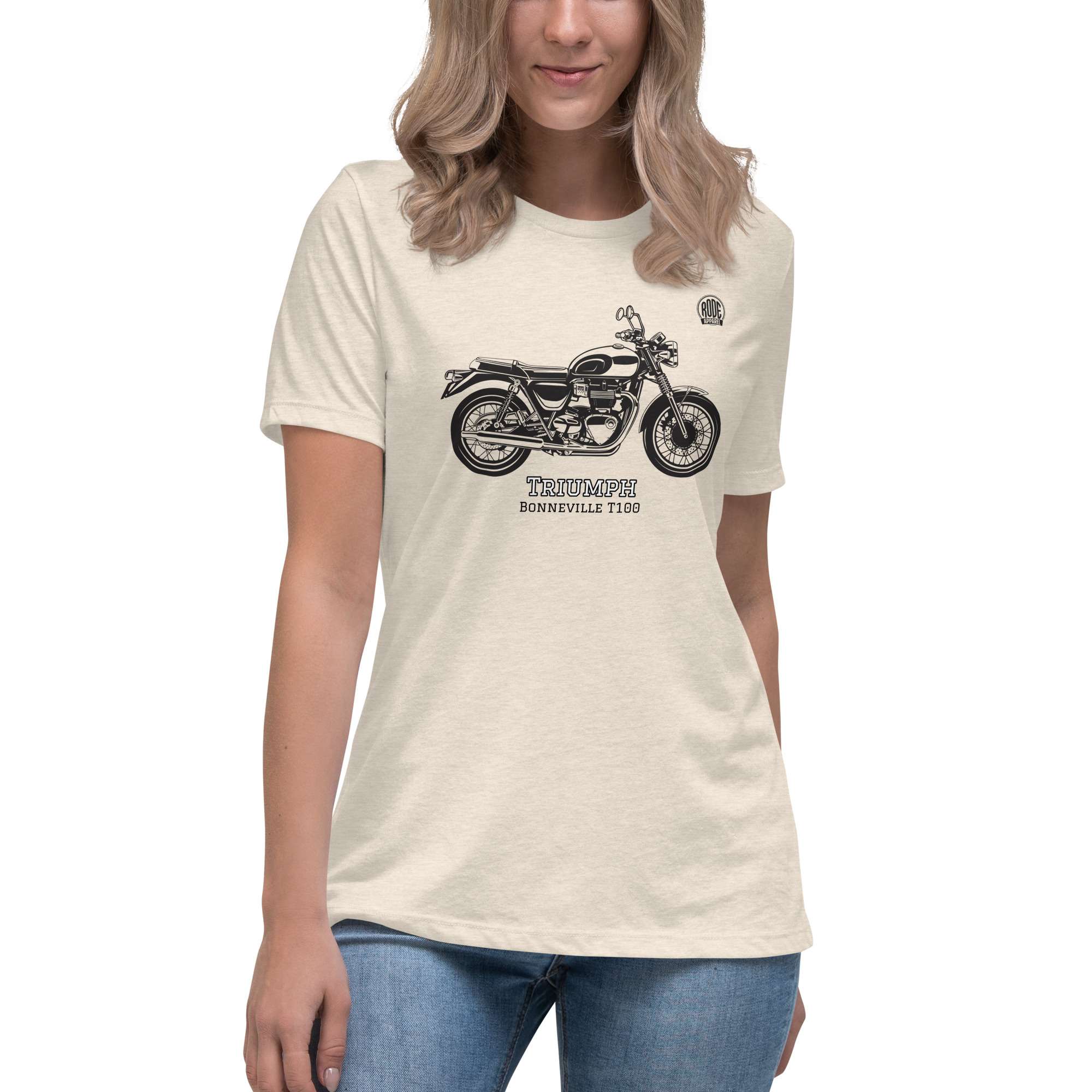 Triumph T100 womens T-Shirt Natural