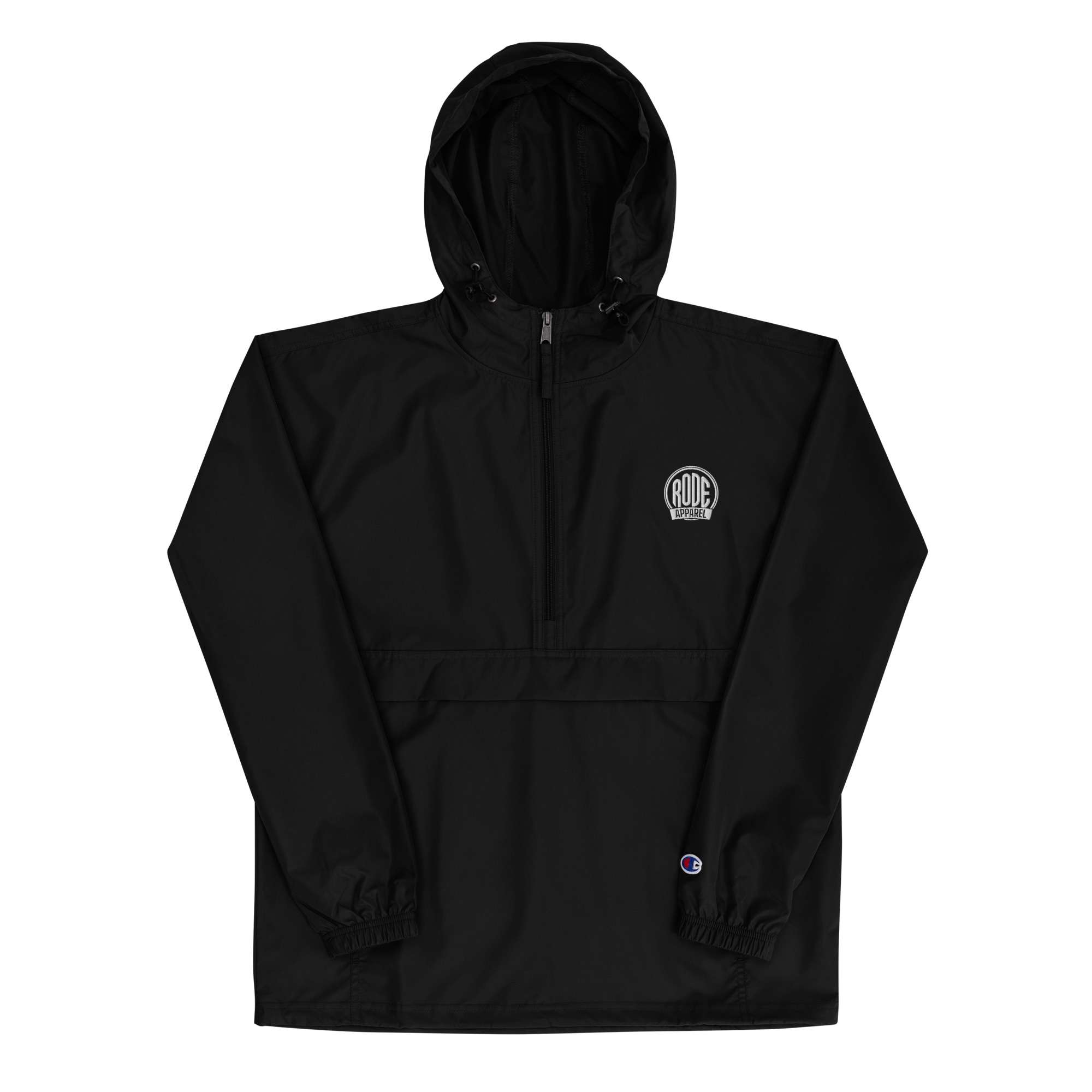 Rode Embroidered Champion packable jacket Black