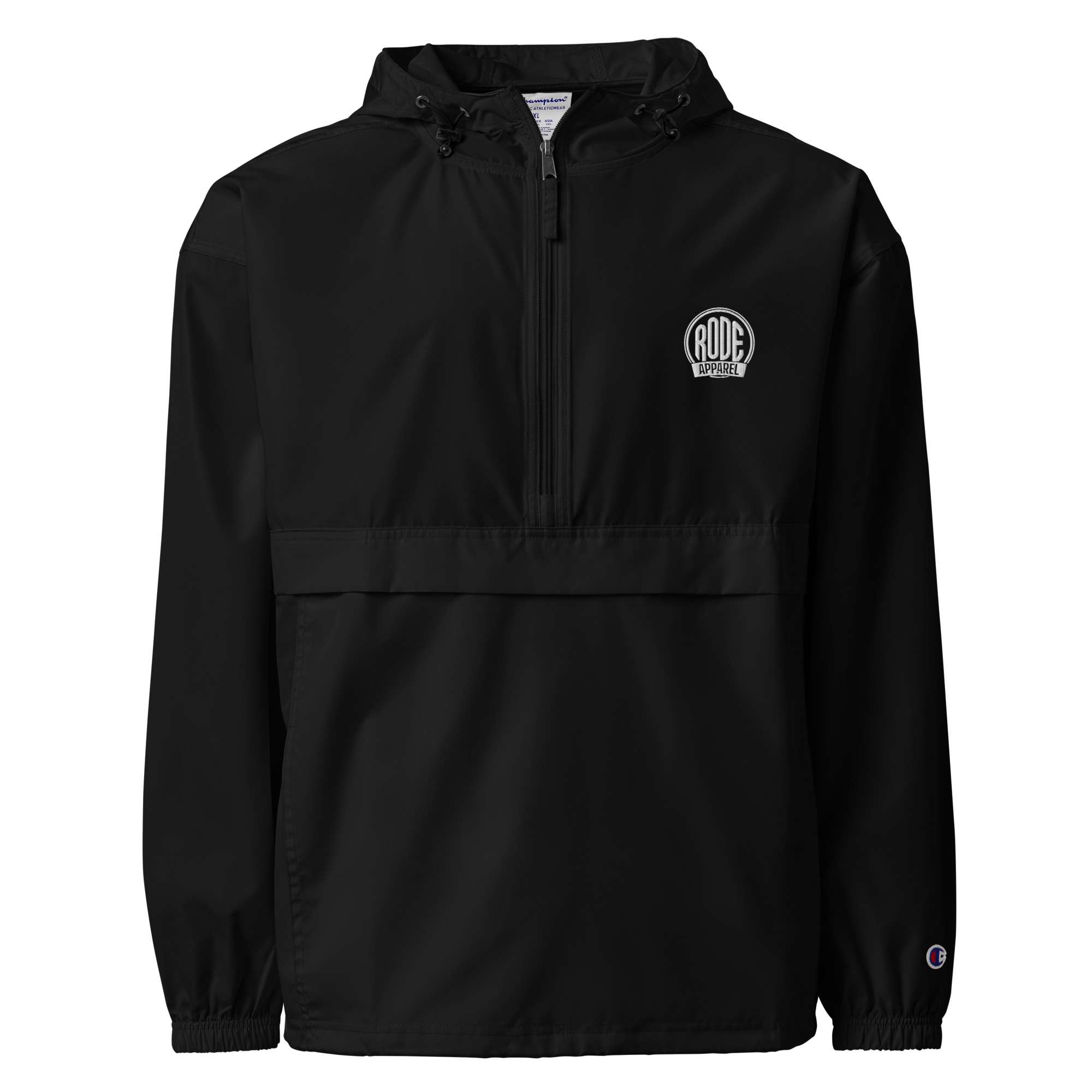 Rode Embroidered Champion packable jacket Black