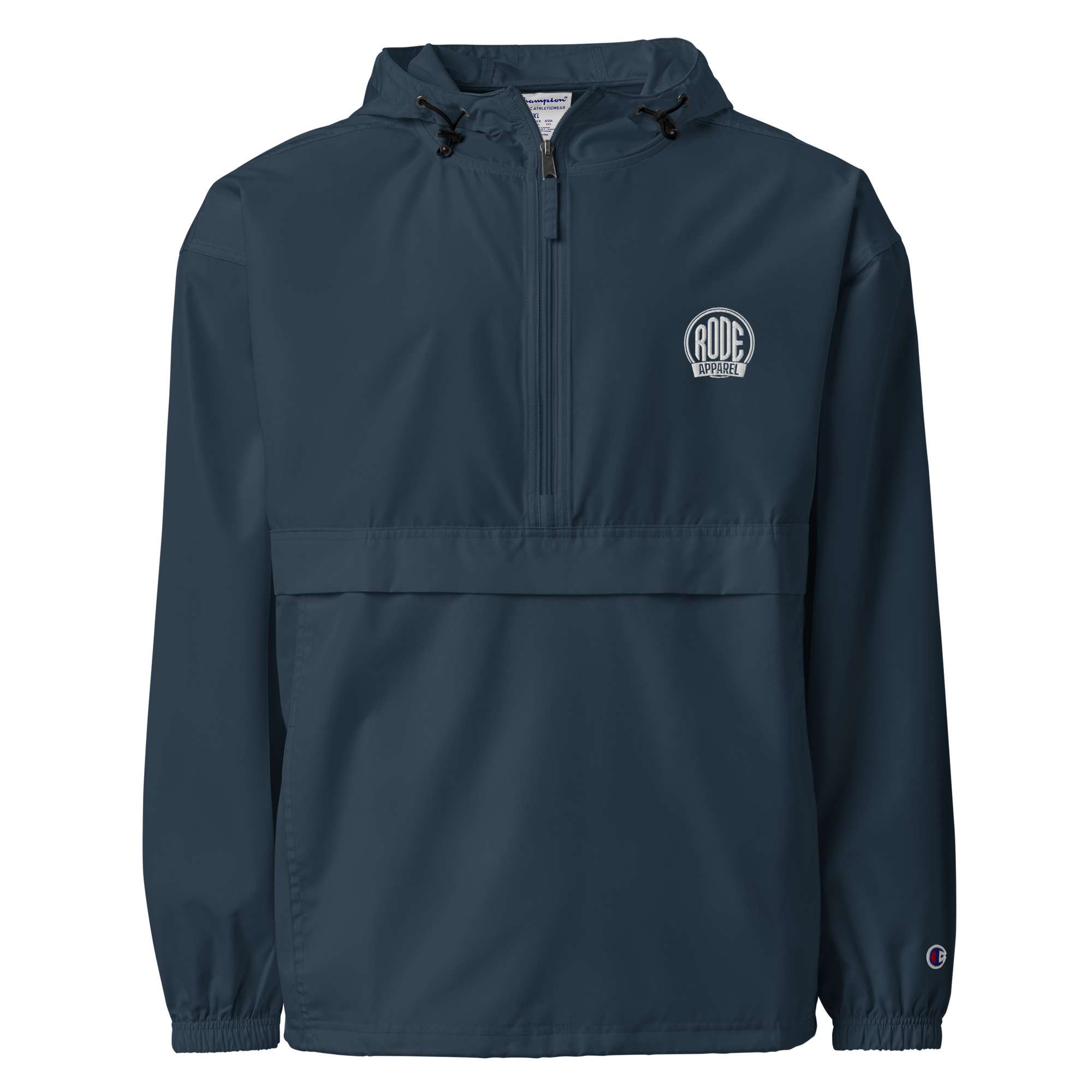 Rode Embroidered Champion packable jacket Navy