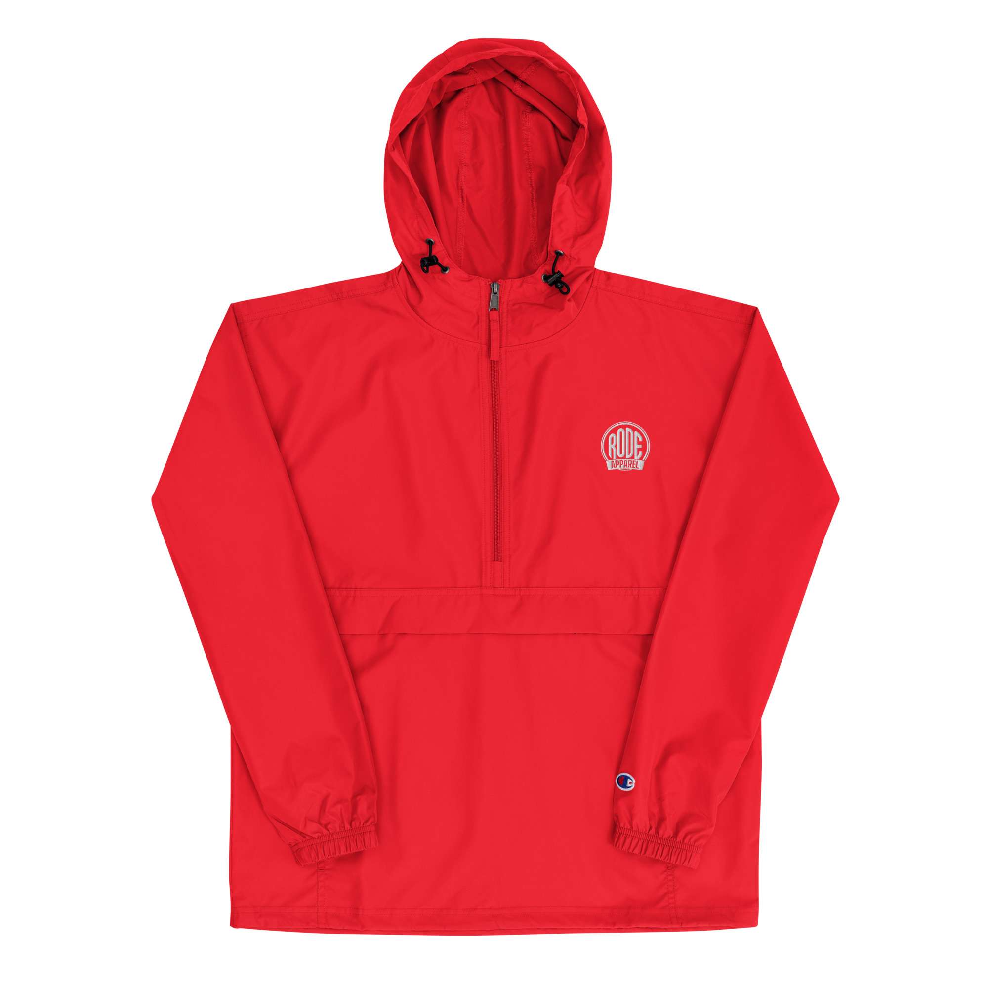 Rode Embroidered Champion packable jacket Scarlet