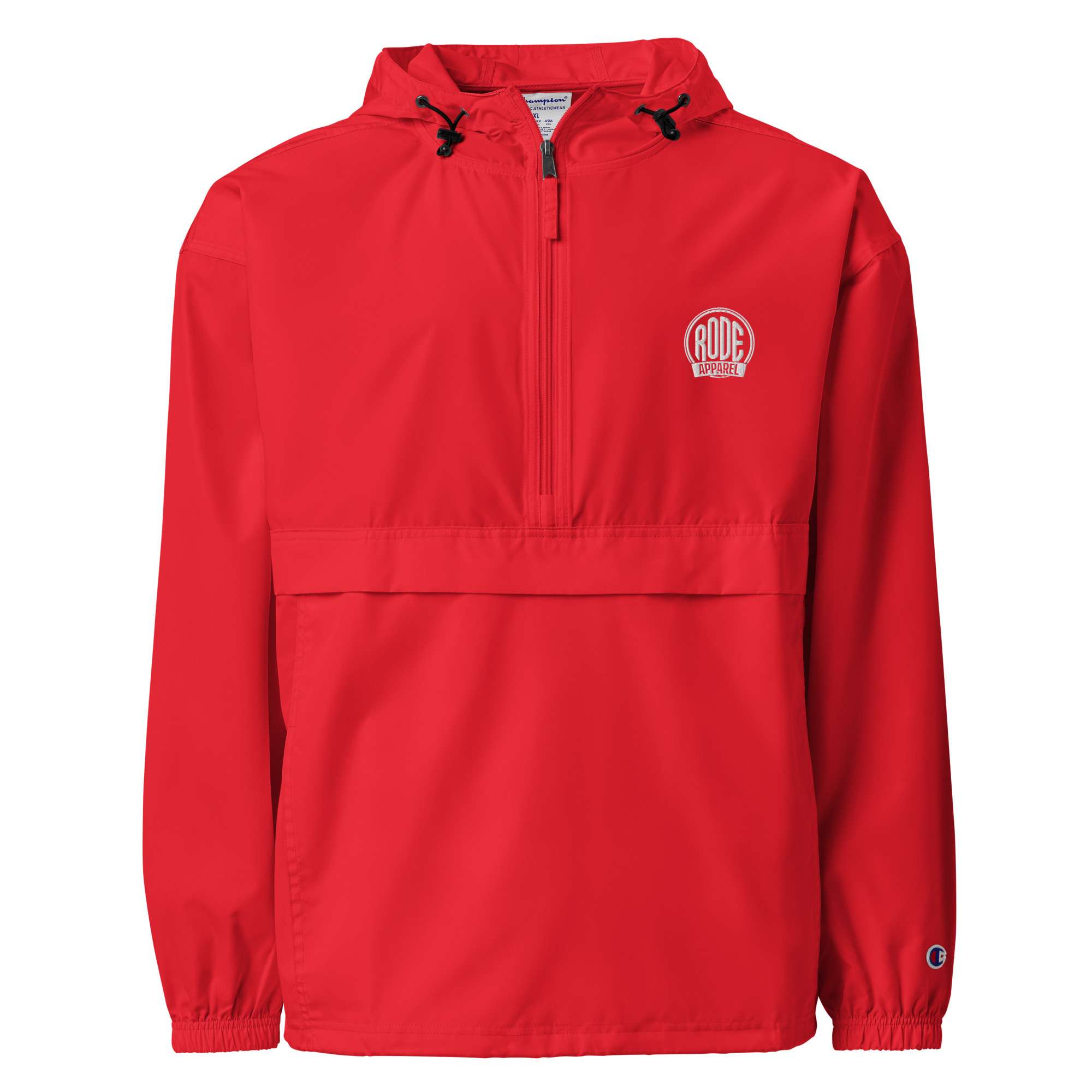 Rode Embroidered Champion packable jacket Scarlet