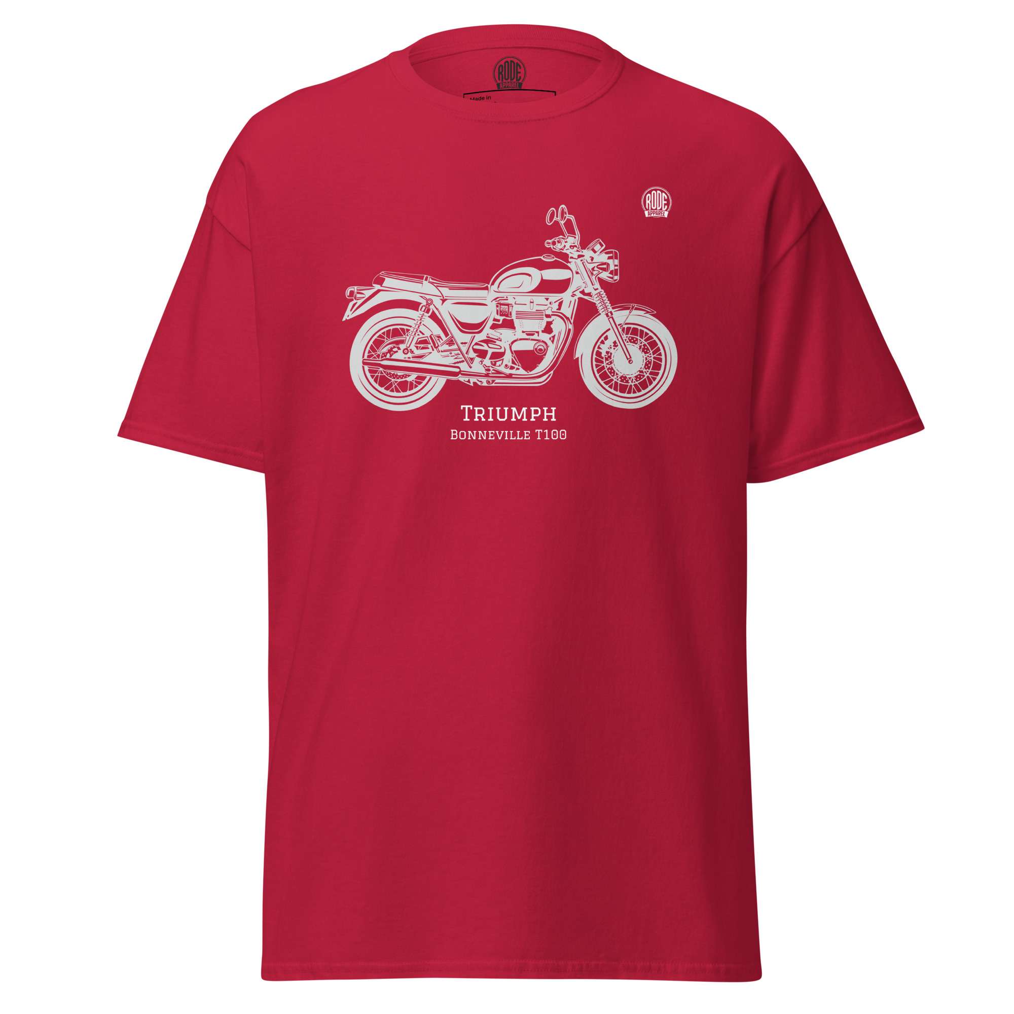 Triumph Bonneville T100 T-shirt Cardinal