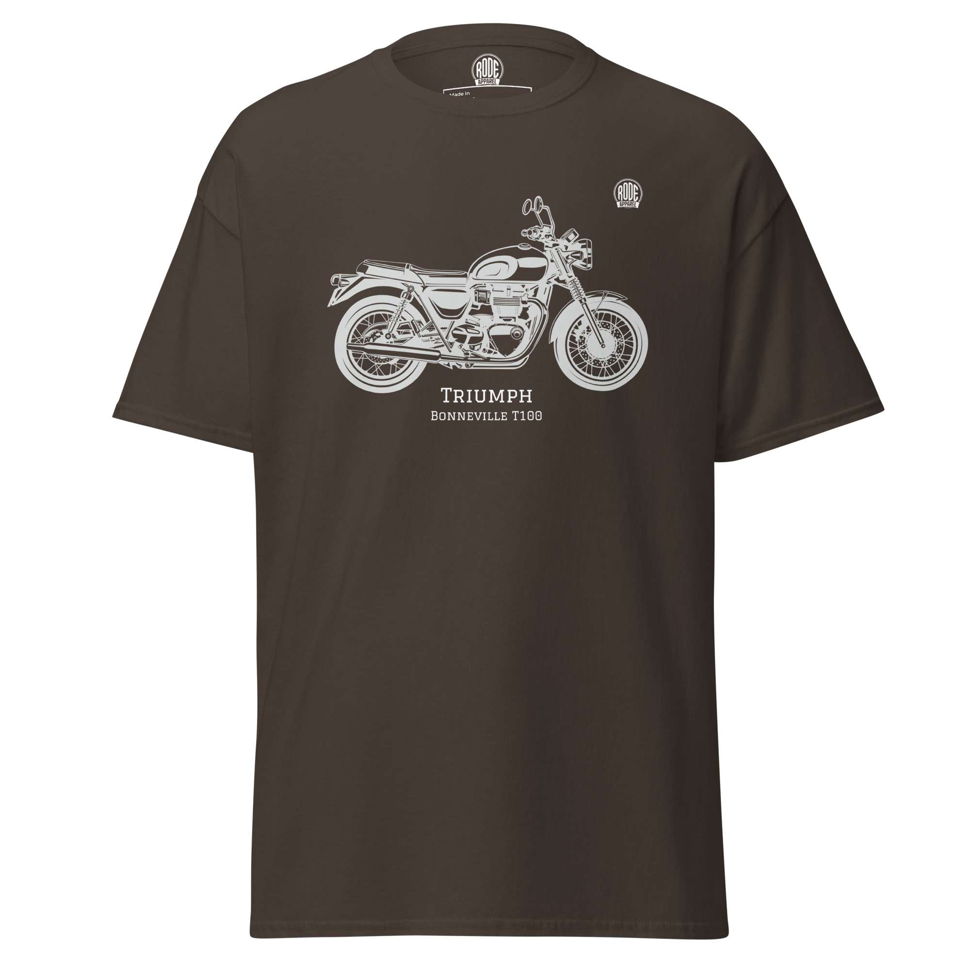 Triumph Bonneville T100 T-shirt Dark Chocolate