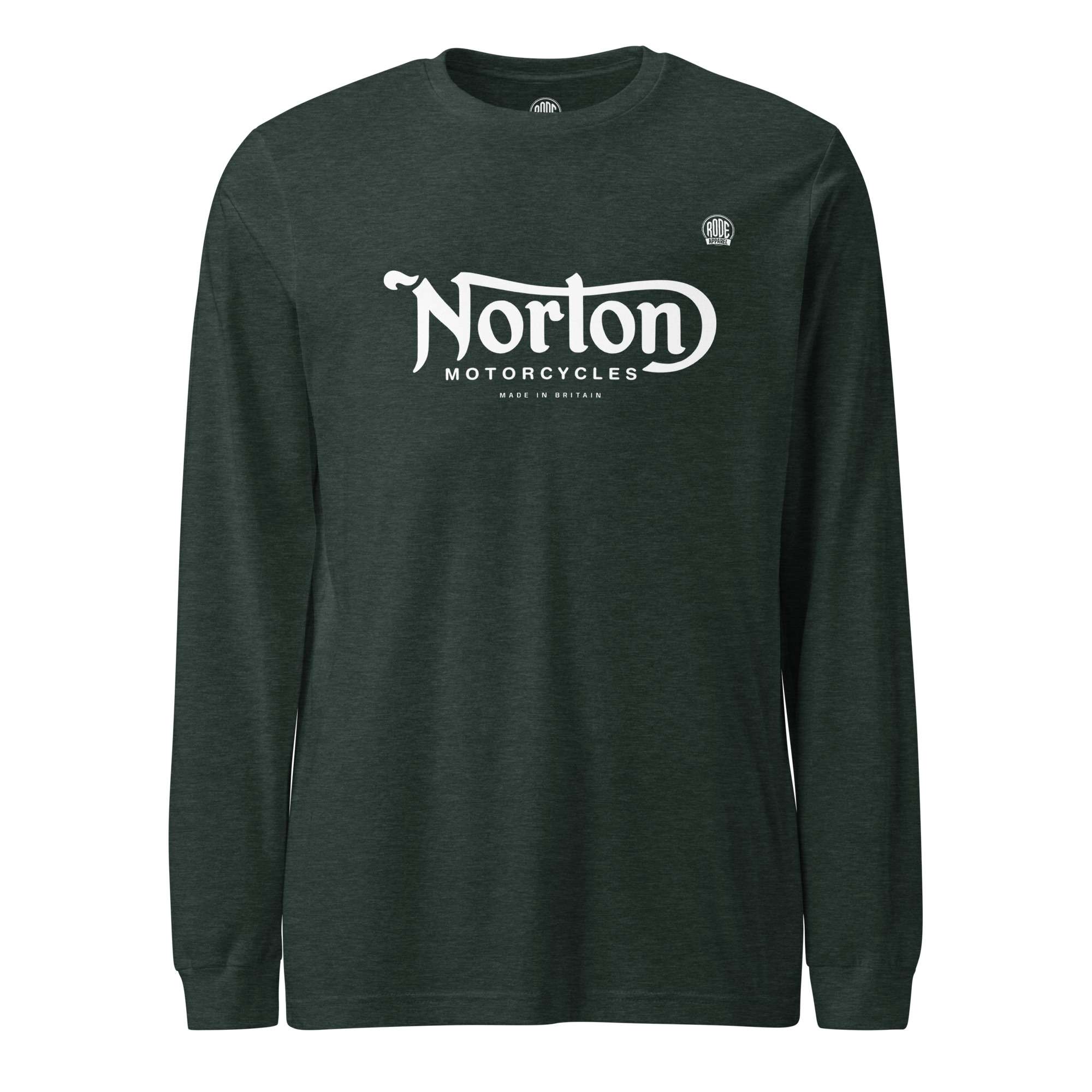 Norton Motorcycles Long Sleeve T-Shirt Heather Forest