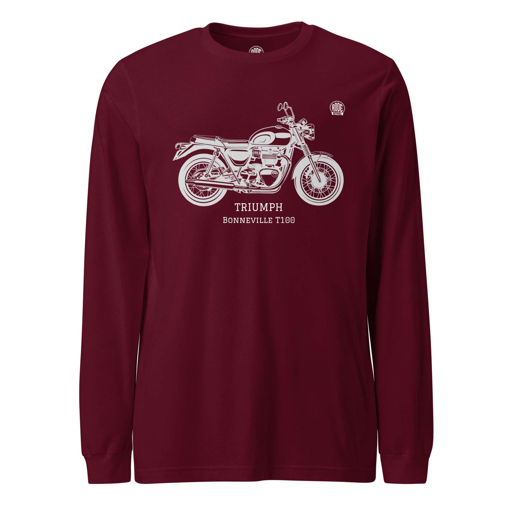 Triumph Bonneville T100 LS T-shirt Maroon