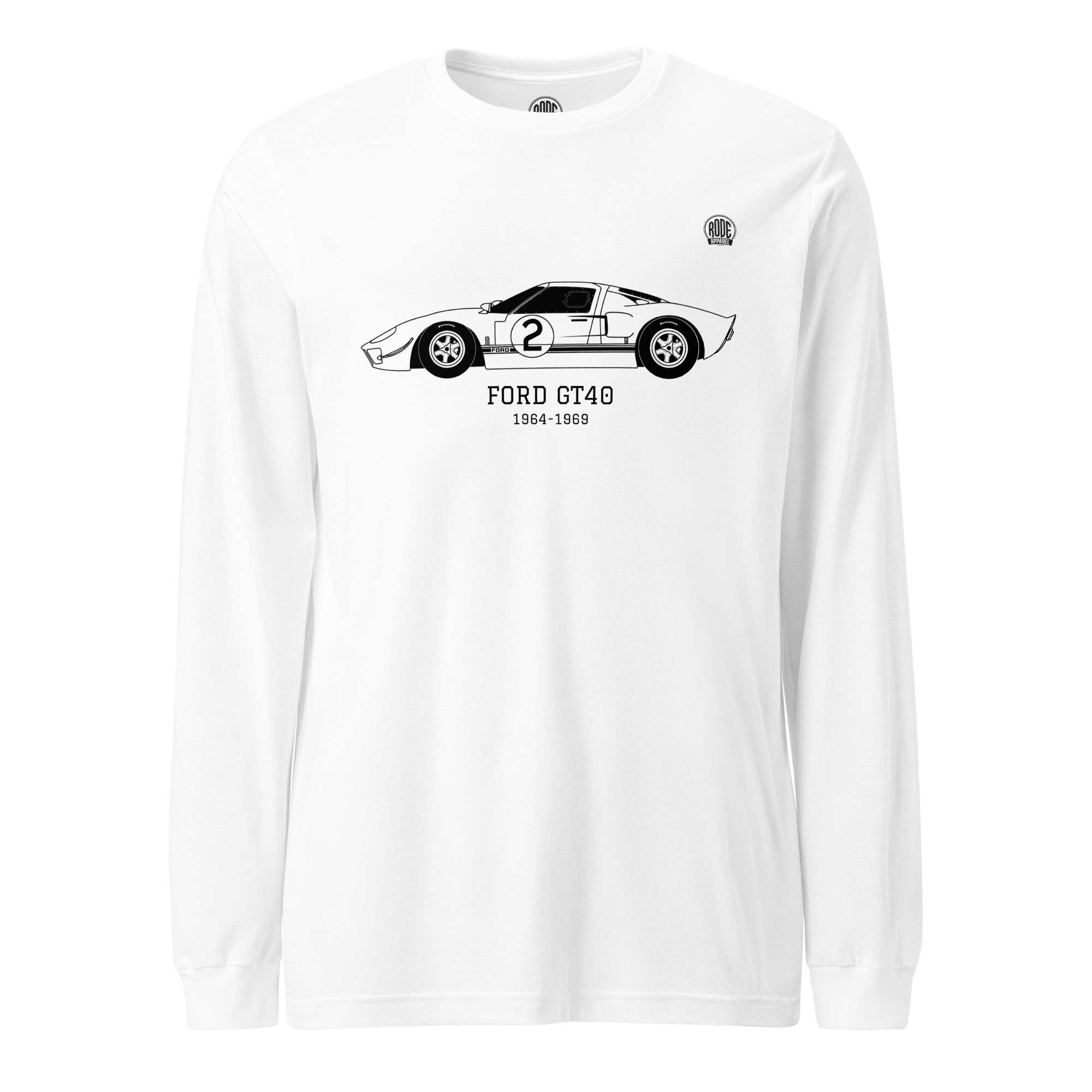 Ford GT40 Long sleeve T-shirt White