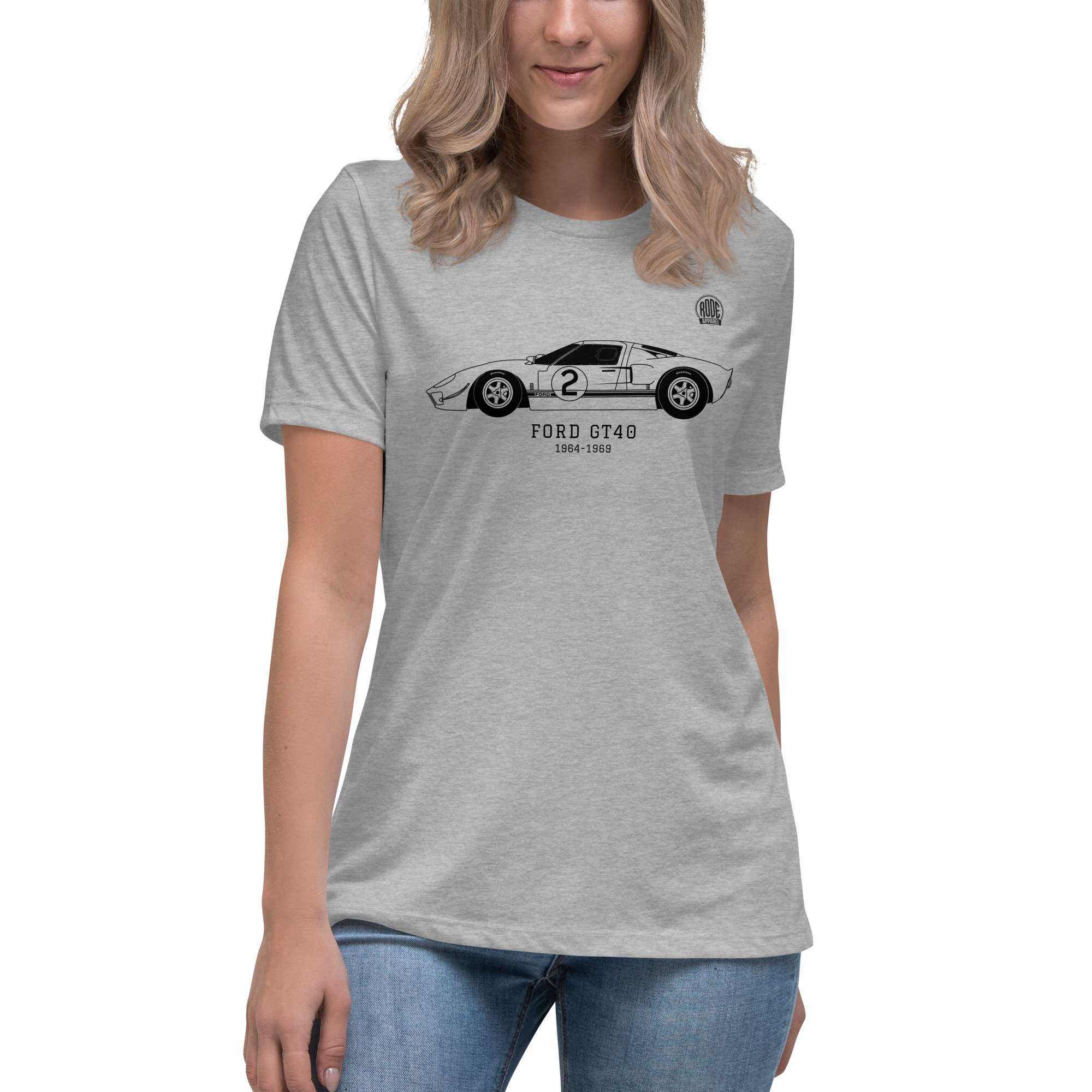 Ford GT40 T-shirt Womens Athletic Heather 