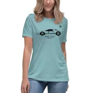 Ford GT40 T-shirt Womens Blue Lagoon