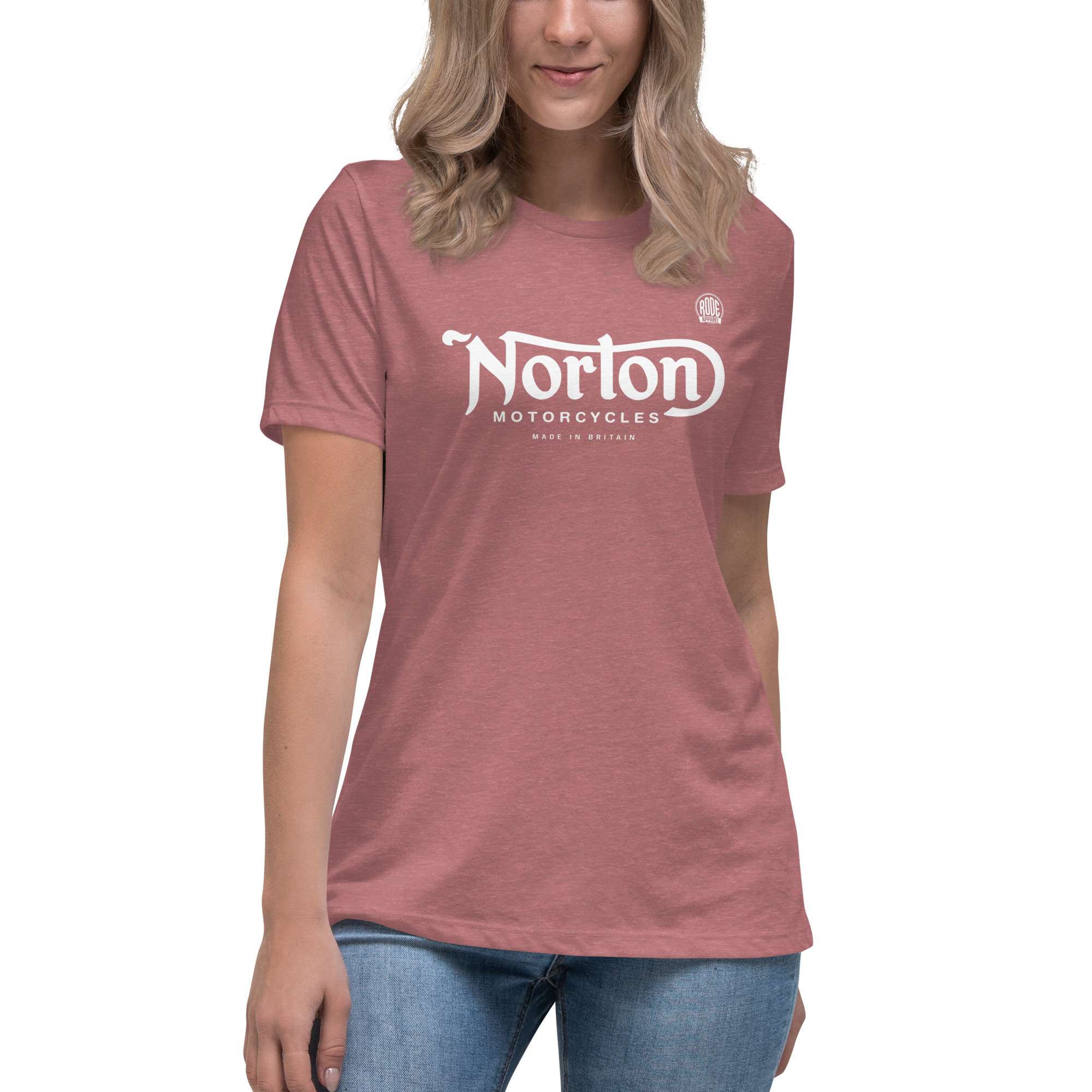 Norton Motorcycles T-Shirt Mauve