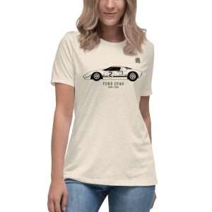 Ford GT40 T-shirt Womens Heather Natural