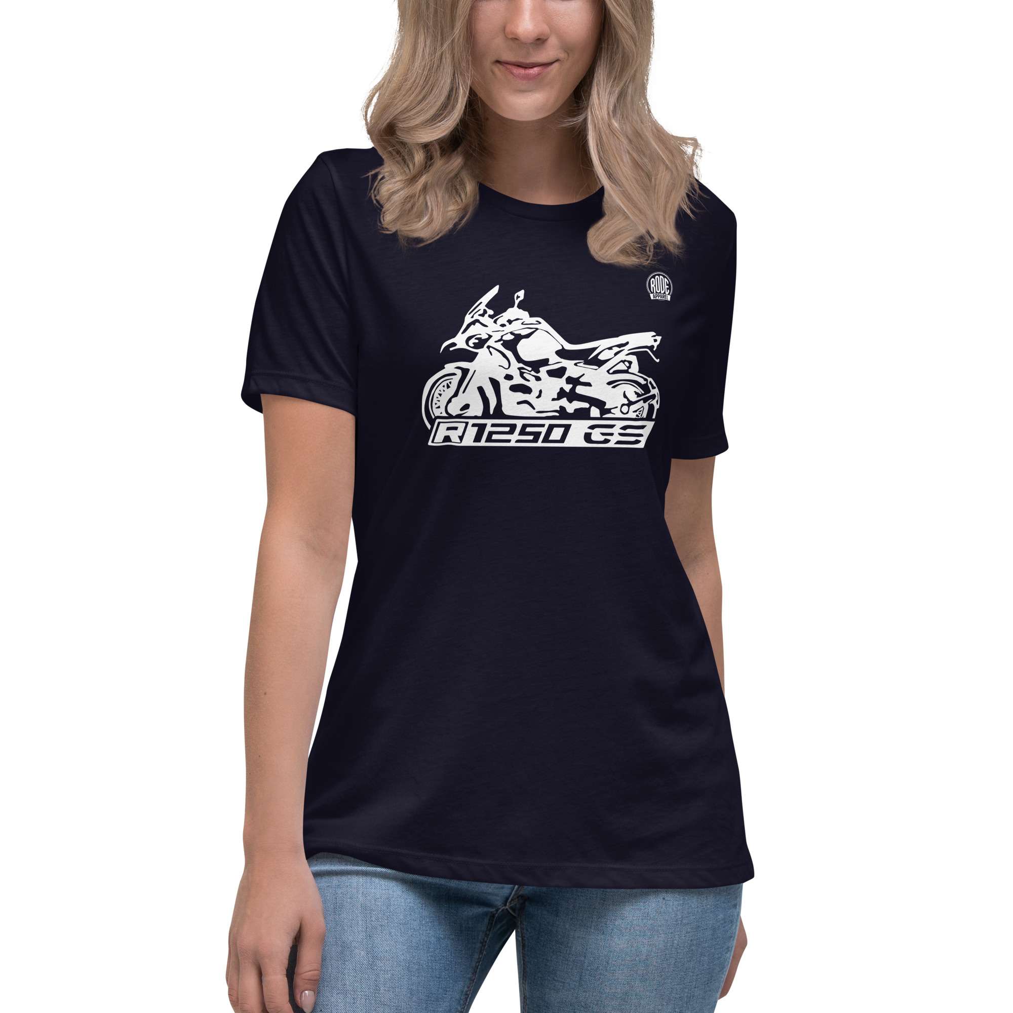 BMW R1250 GS Womens T-shirt Navy