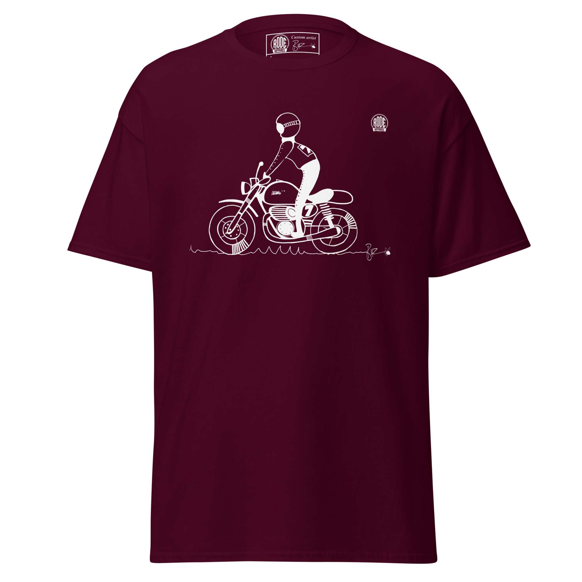 Stand Long sleeve T-shirt Maroon