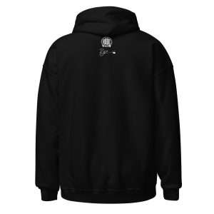 Stand embroidered hoodie Black