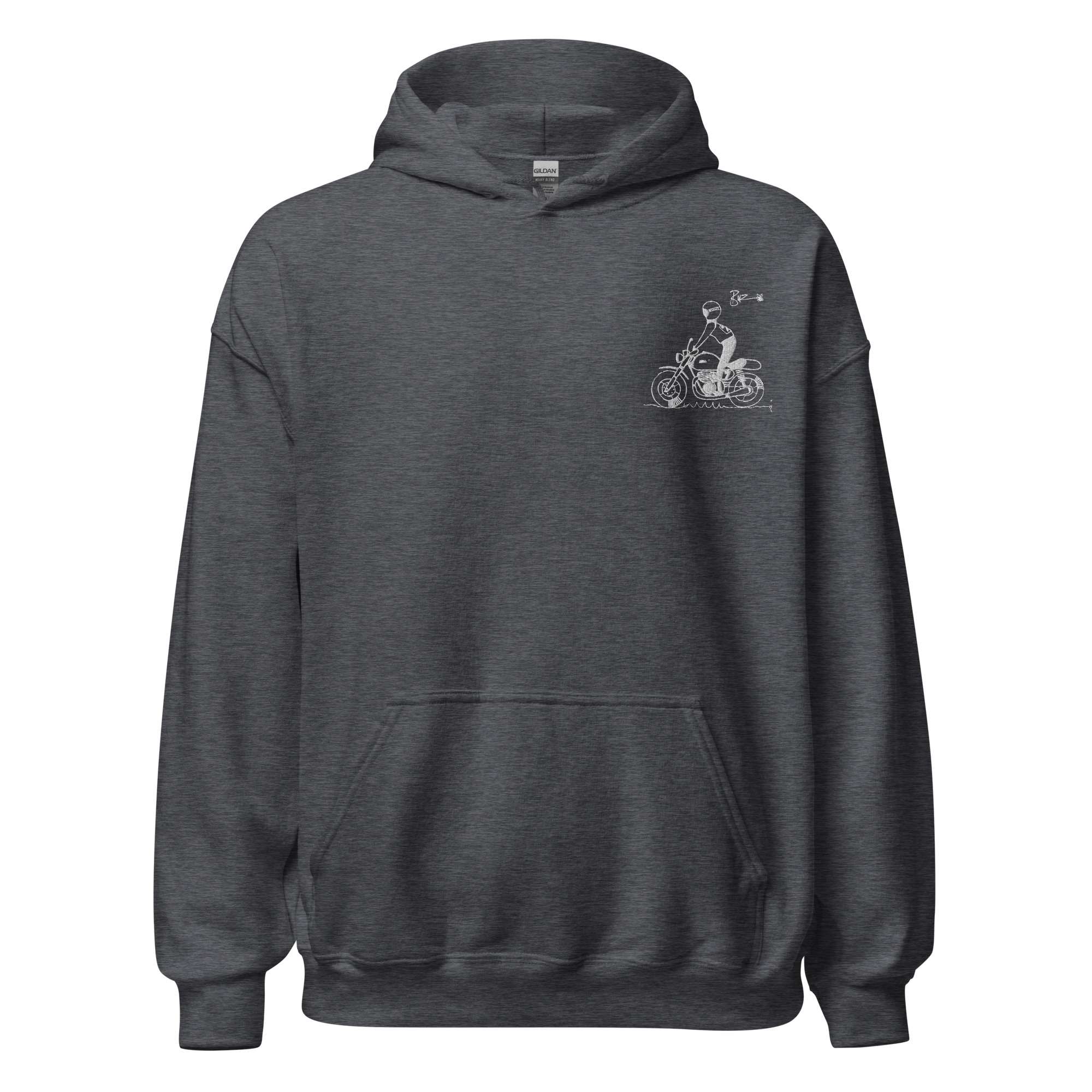 Stand embroidered hoodie Heather