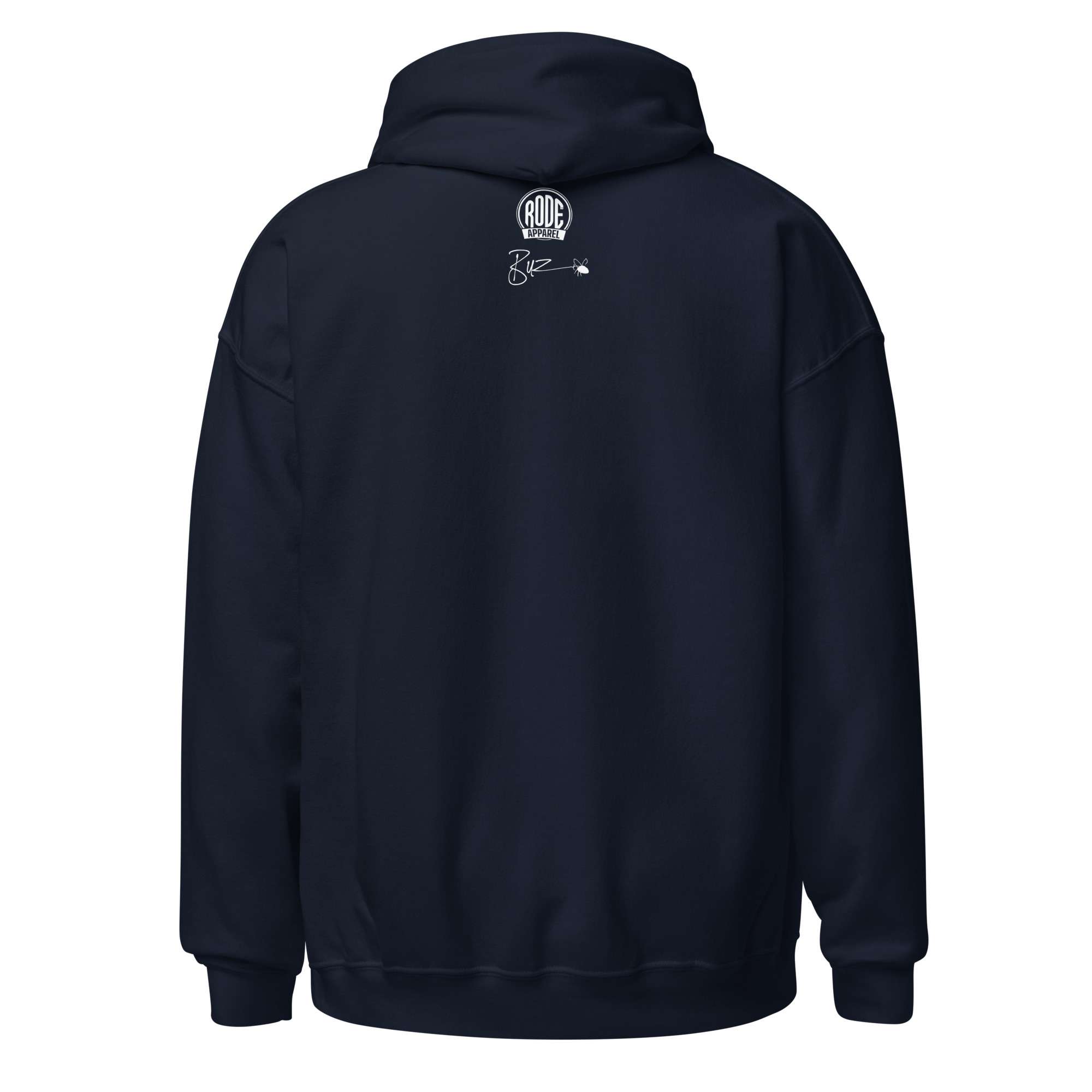 Stand embroidered hoodie Navy