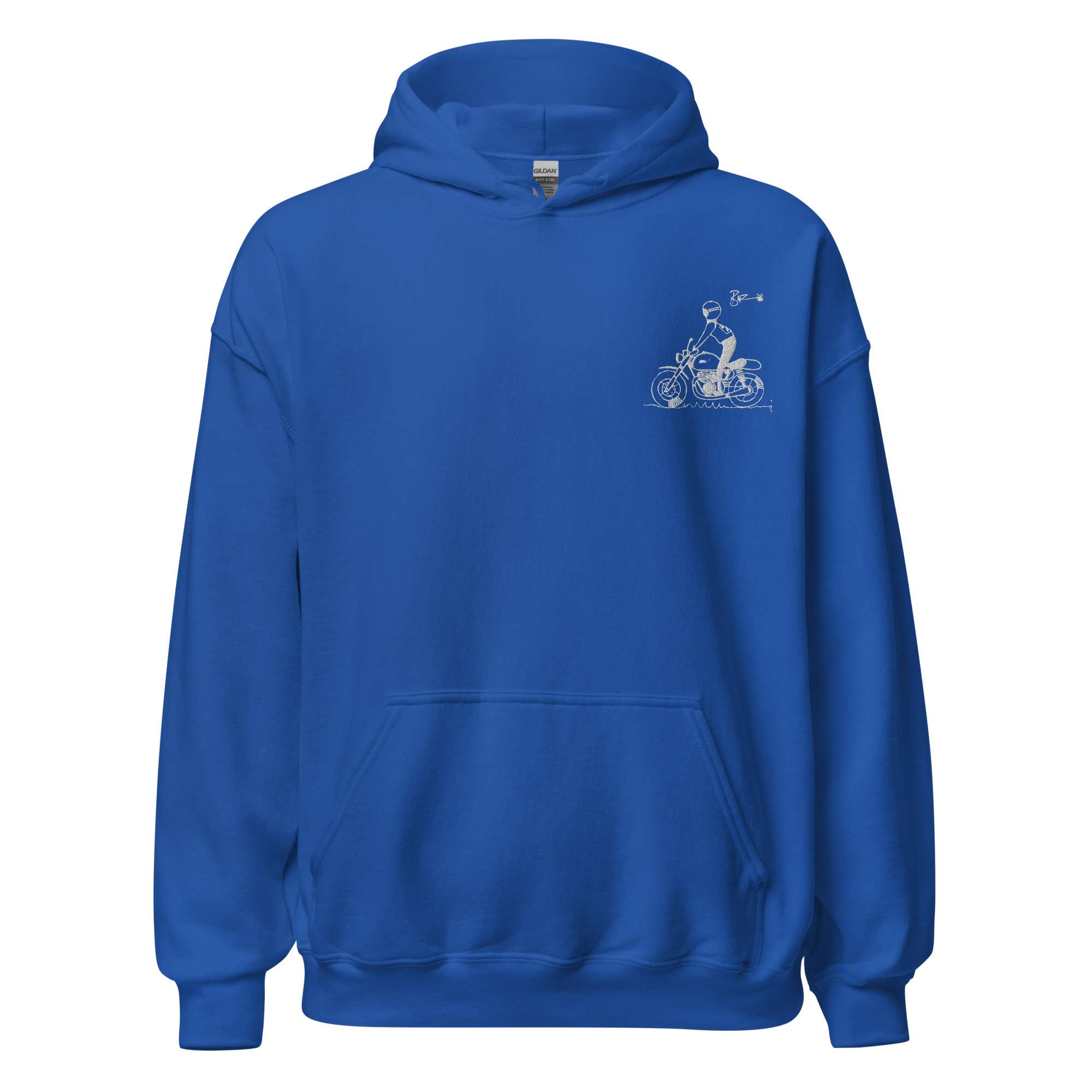 Stand embroidered hoodie Royal