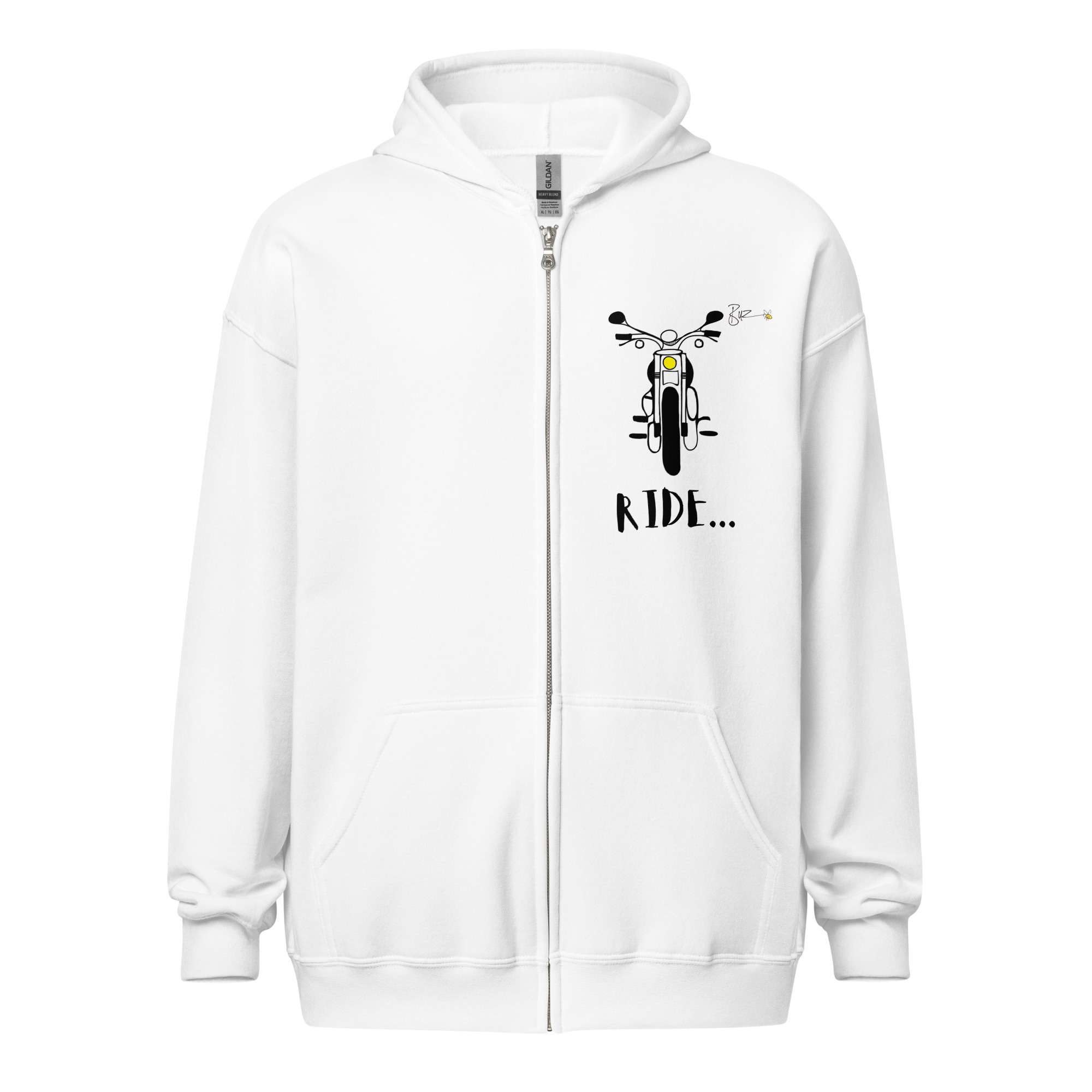 RIDE Zip hoodie White