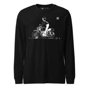 Stand long sleeve T-shirt Black