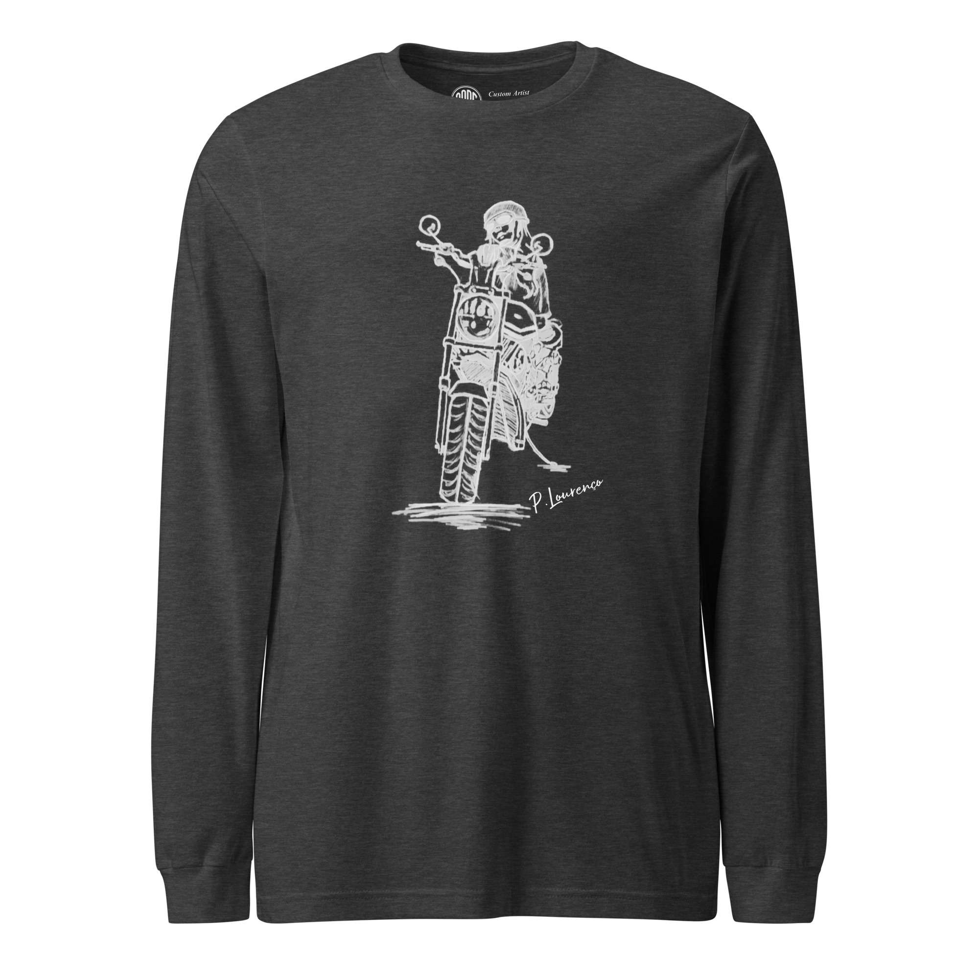 Biker girl Long sleeve unisex Grey