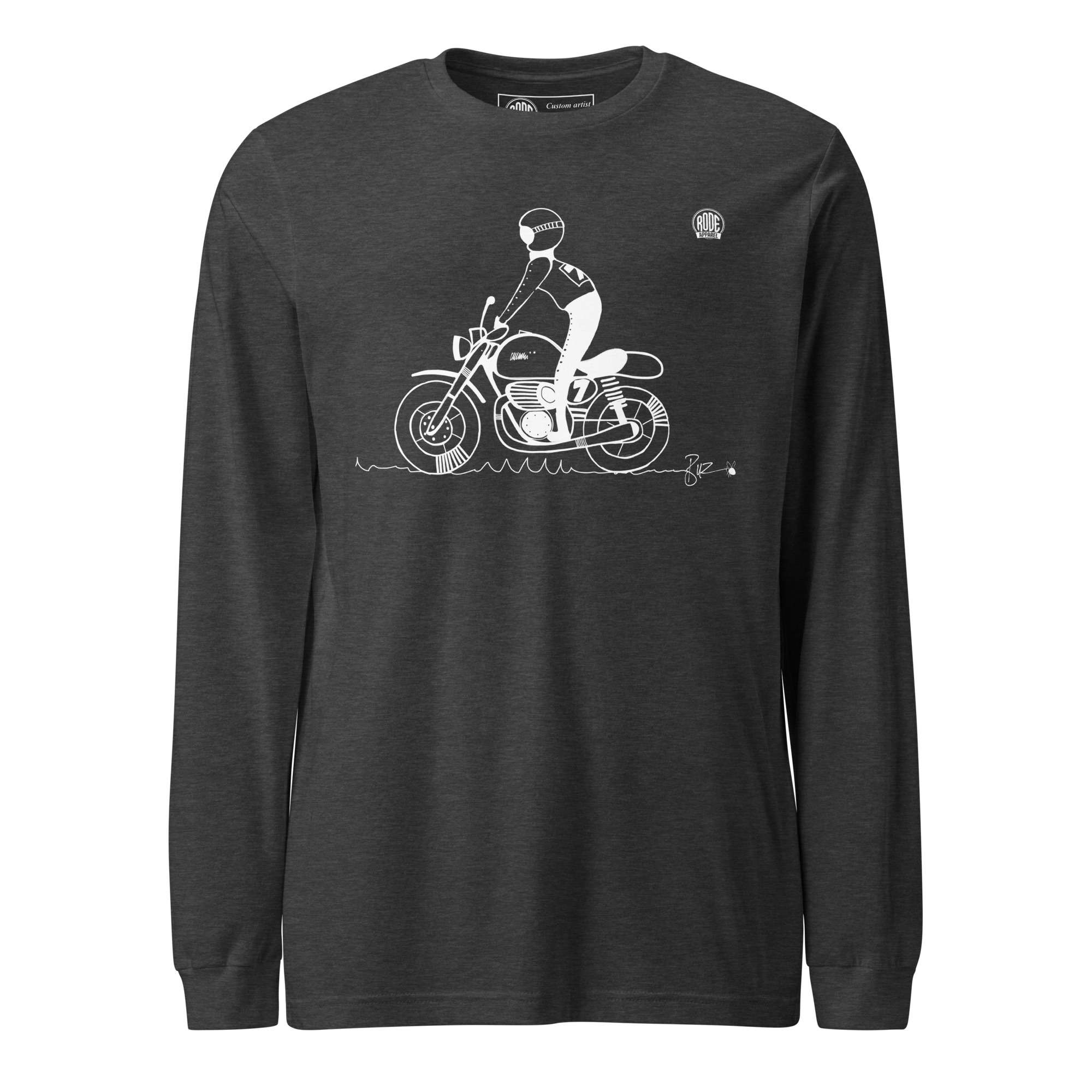 Stand long sleeve T-shirt Grey