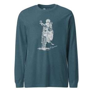 Biker girl Long sleeve unisex Teal