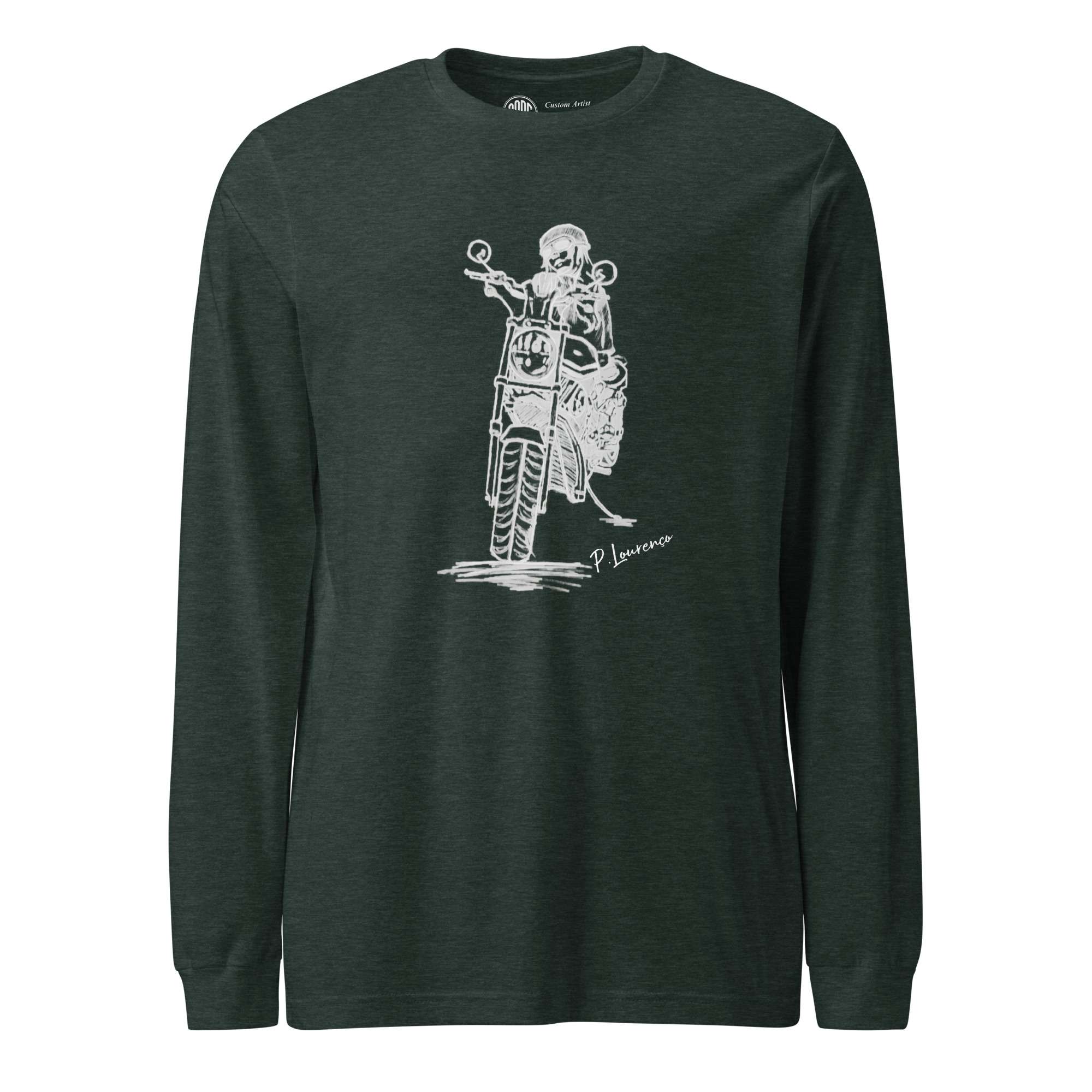 Biker girl Long sleeve unisex Forest