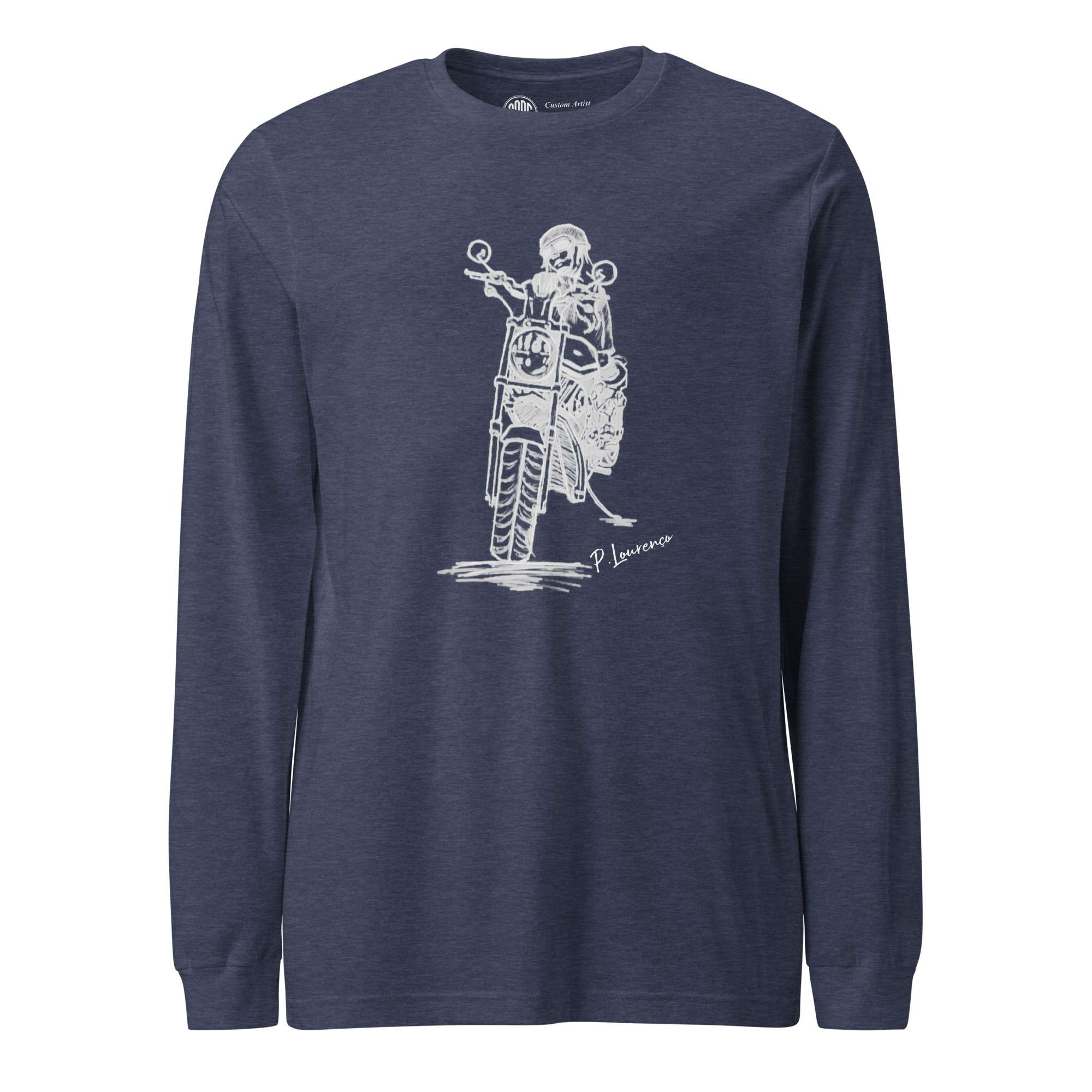 Biker girl Long sleeve unisex Navy