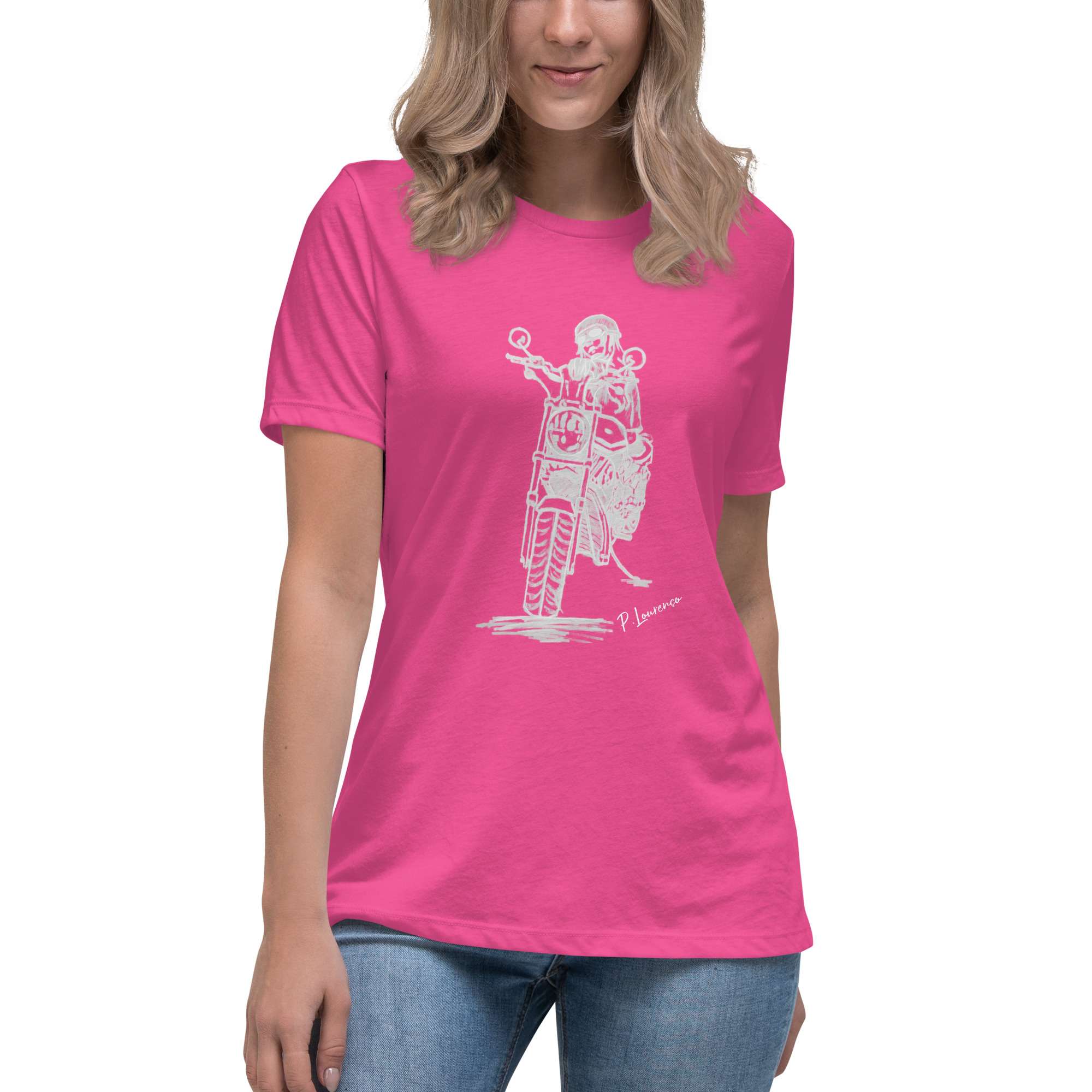 Biker Girl 2 T-shirt Pink