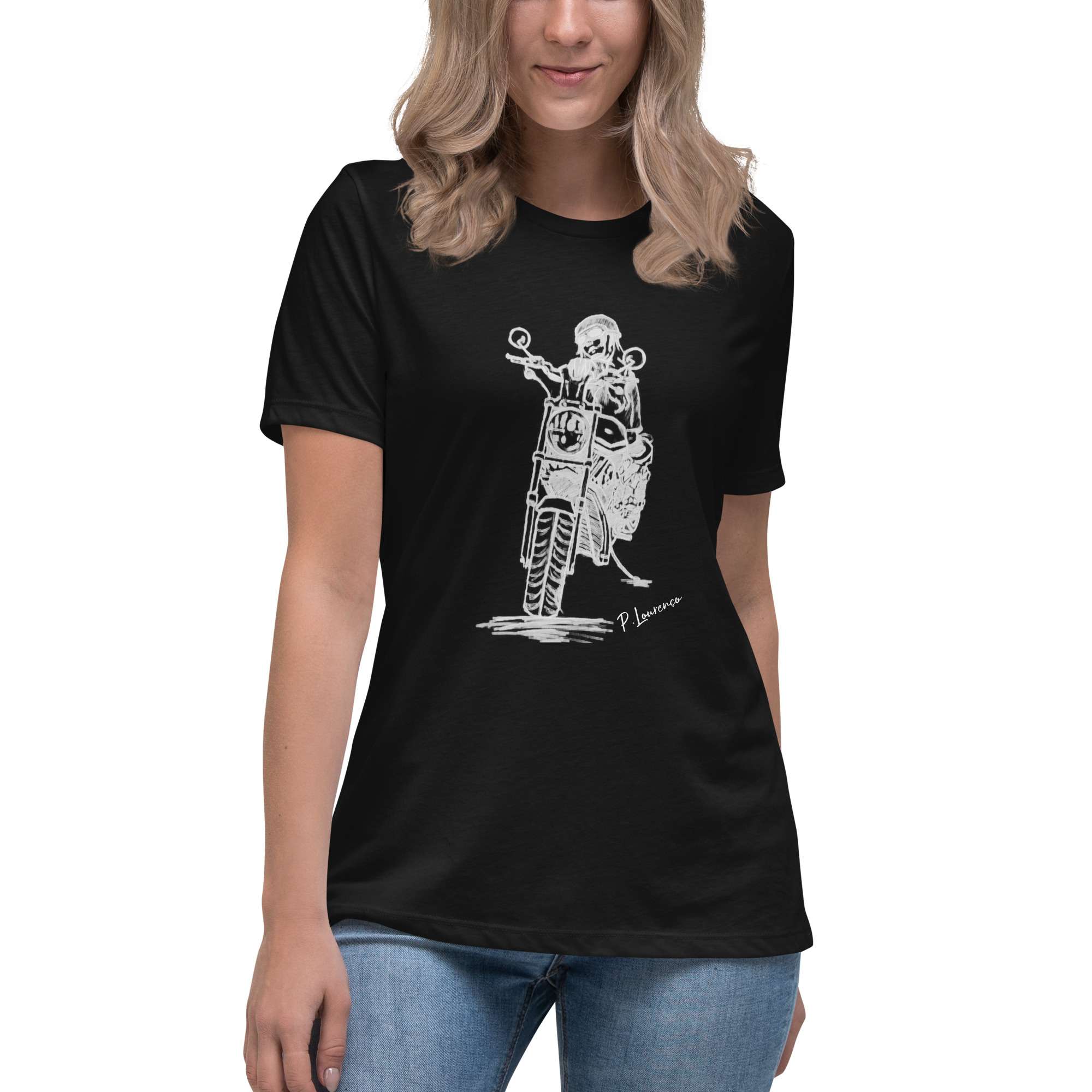 Biker Girl 2 T-shirt Black