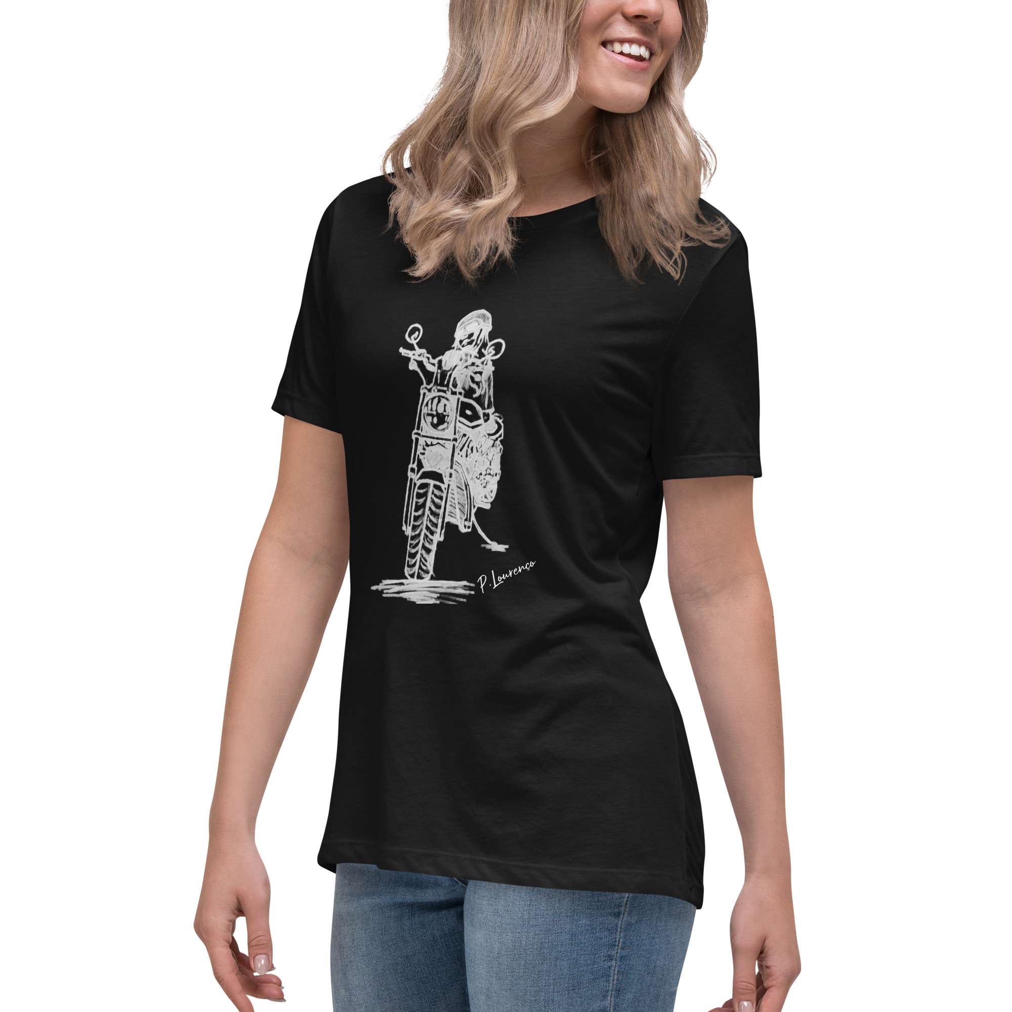 Biker Girl 2 T-shirt Black