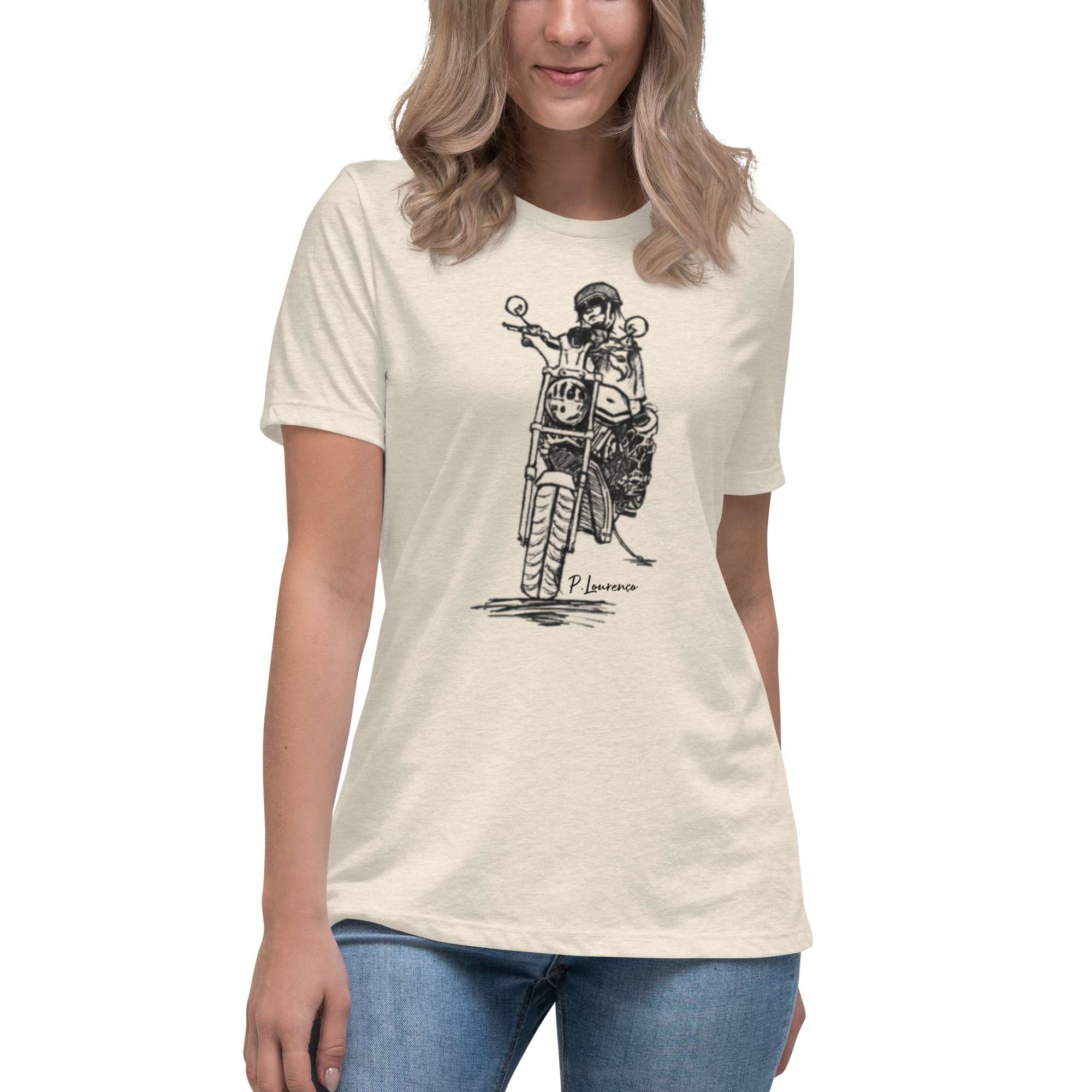  Biker Girl T-shirt Natural