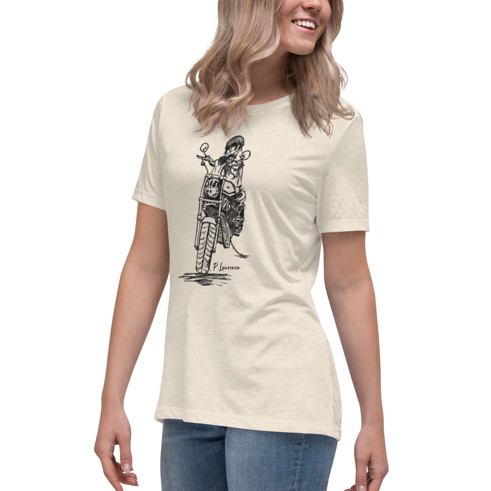  Biker Girl T-shirt Natural