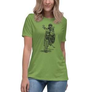 Biker Girl T-shirt Leaf