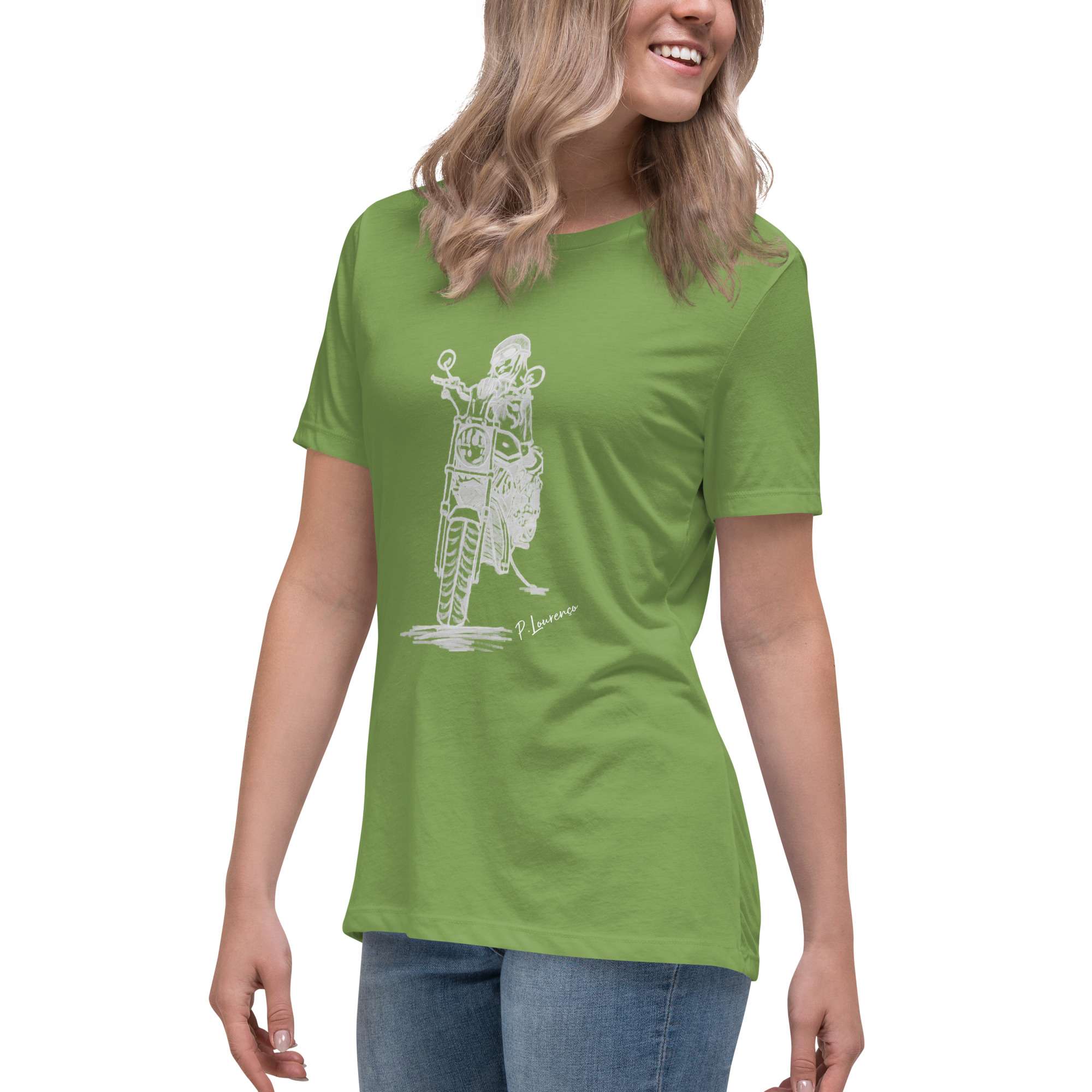 Biker Girl 2 T-shirt Leaf